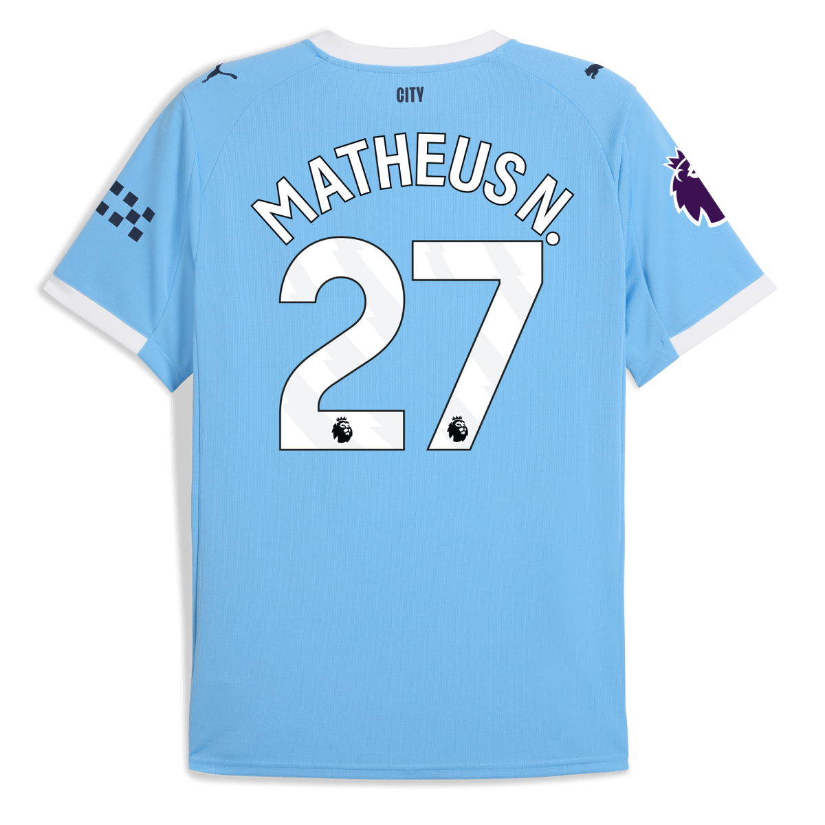 Manchester City manchester city premier league home jersey 202526 with matheus n. 27 printing Collection - ManchesterCitystore.com