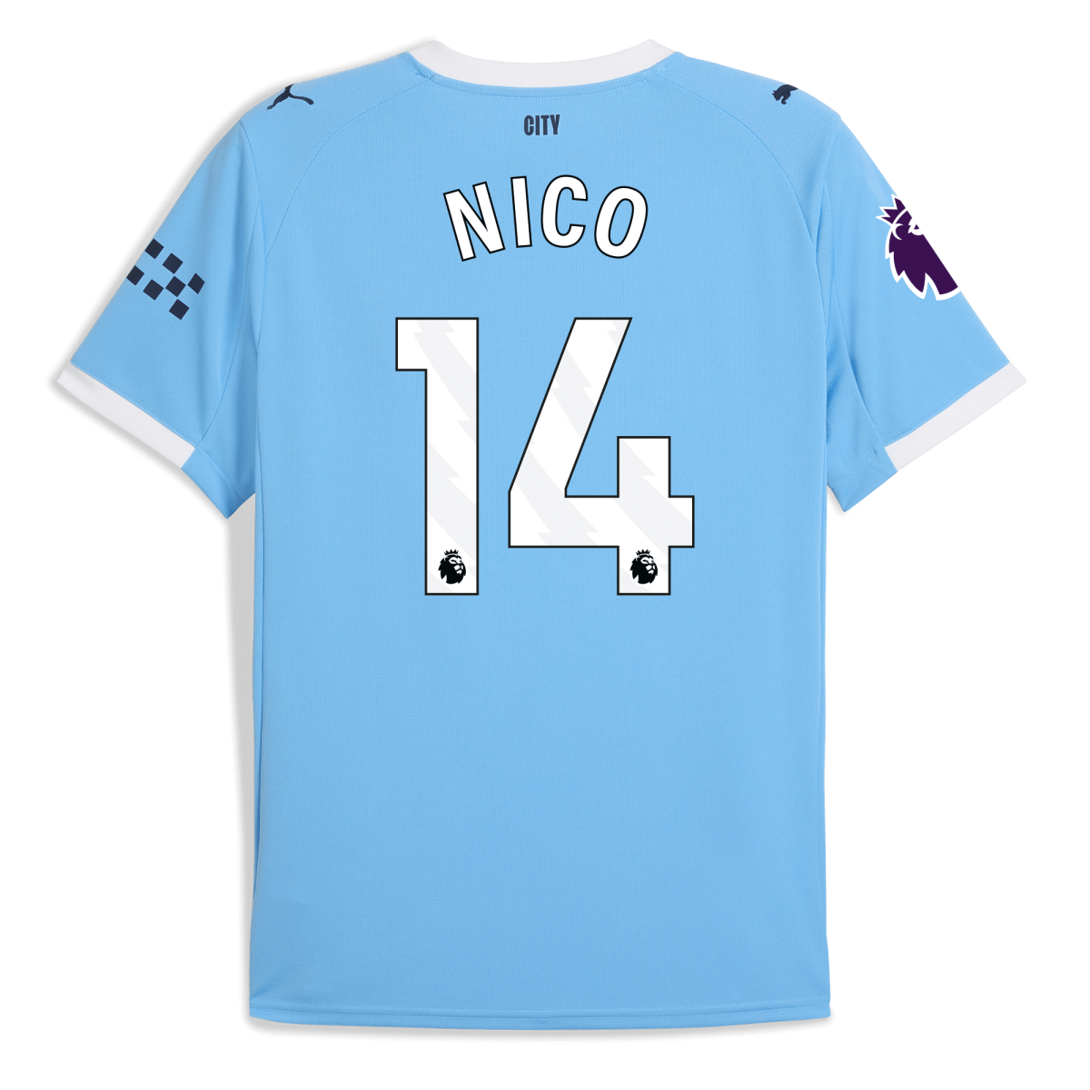 Manchester City manchester city premier league home jersey 202526 with nico 14 printing Collection - ManchesterCitystore.com