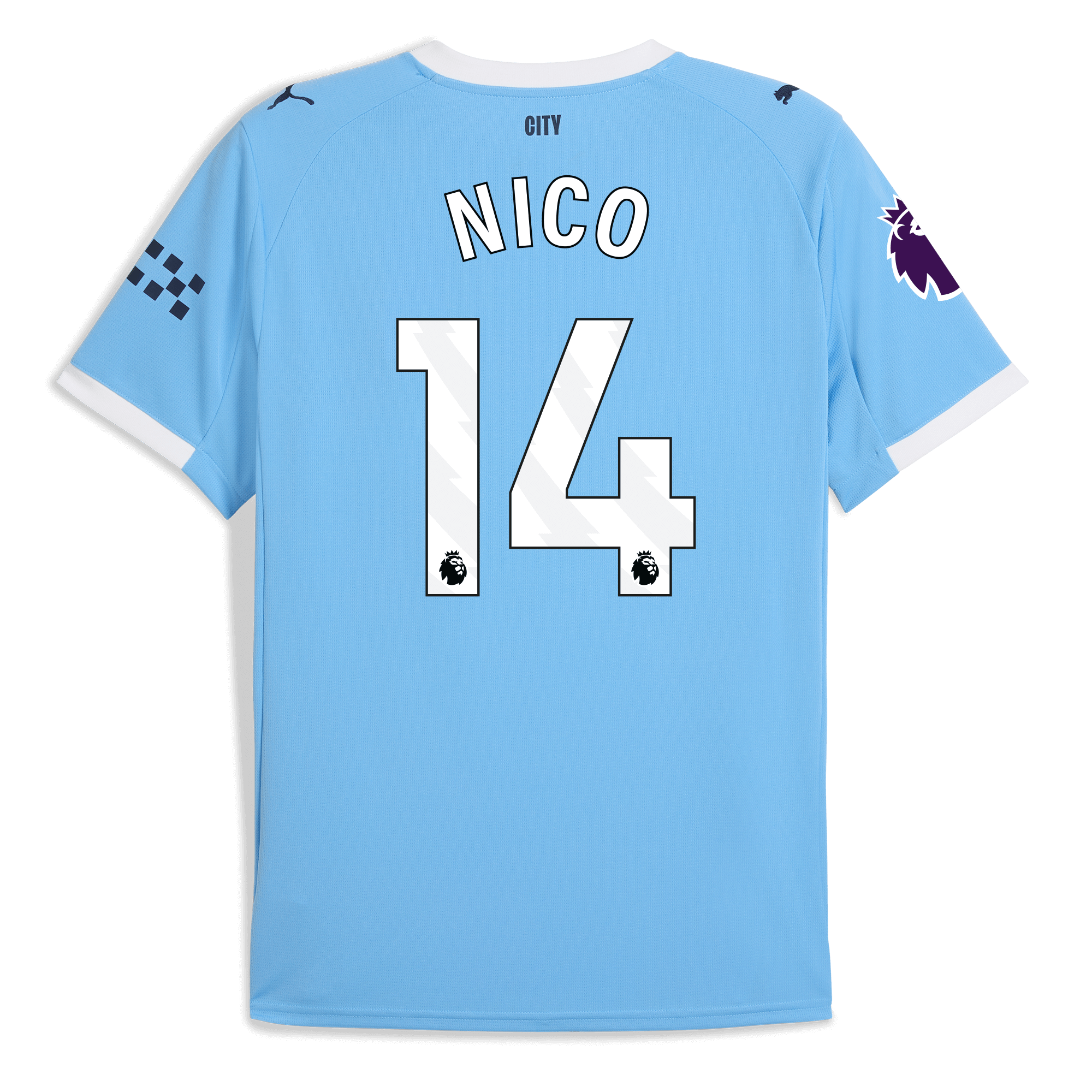Manchester City manchester city premier league home jersey 202526 with nico 14 printing Collection - ManchesterCitystore.com