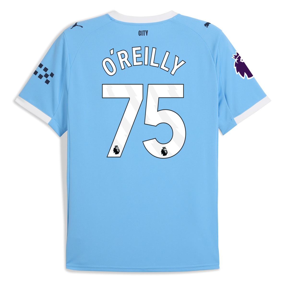 Manchester City manchester city premier league home jersey 202526 with oreilly 75 printing Collection - ManchesterCitystore.com