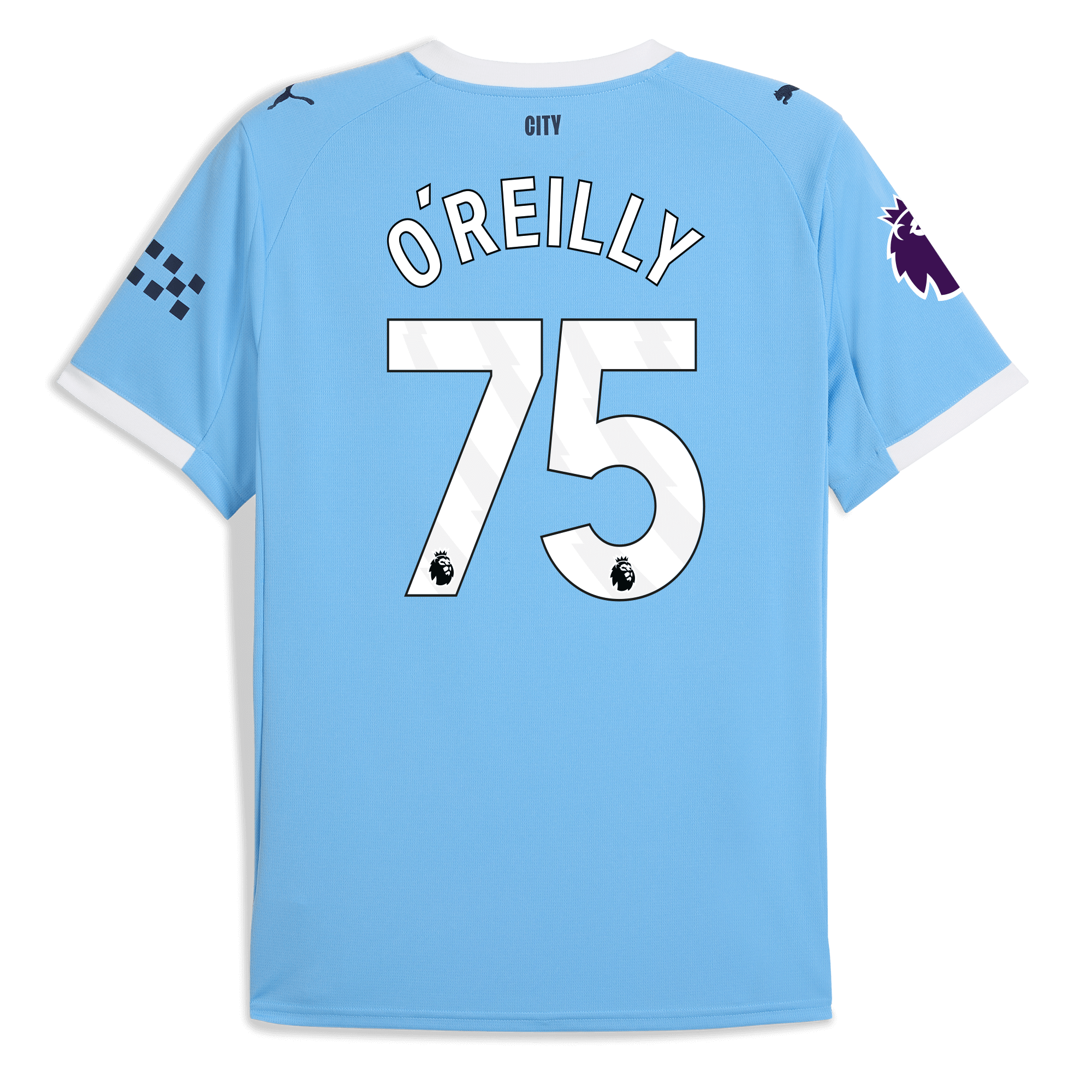 Manchester City manchester city premier league home jersey 202526 with oreilly 75 printing Collection - ManchesterCitystore.com