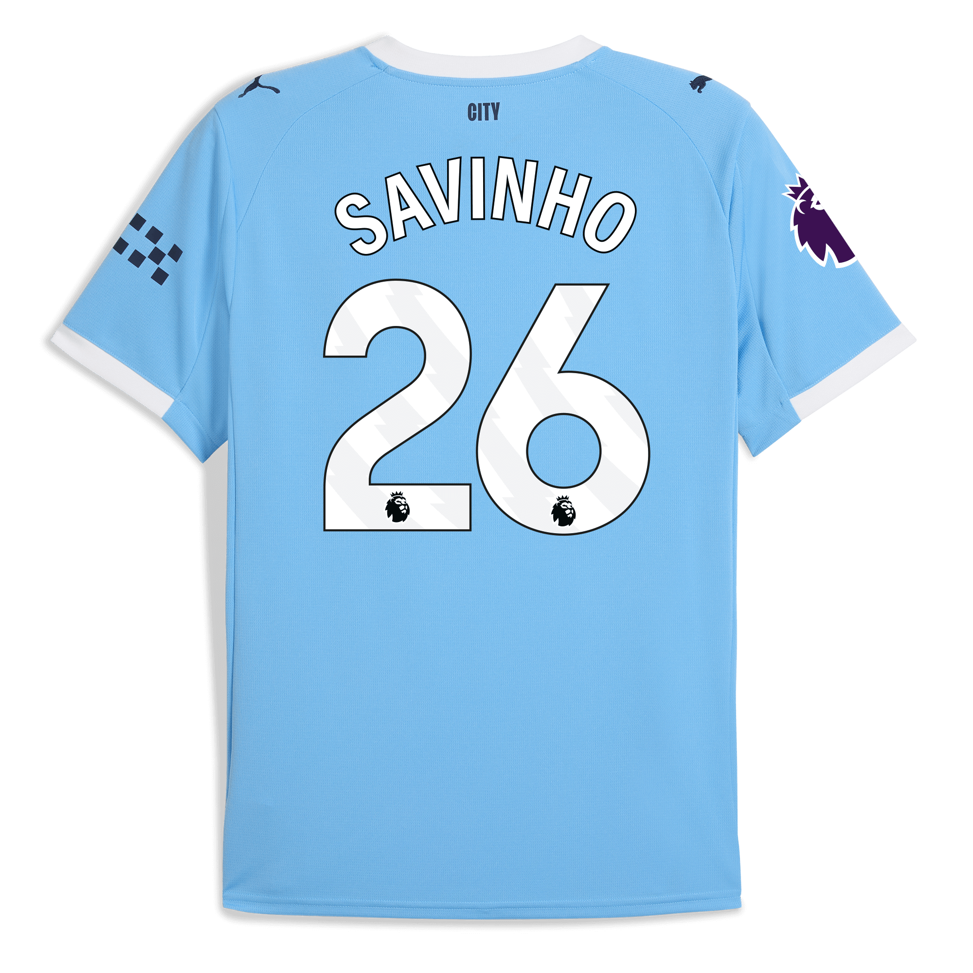 Manchester City manchester city premier league home jersey 202526 with savinho 26 printing Collection - ManchesterCitystore.com