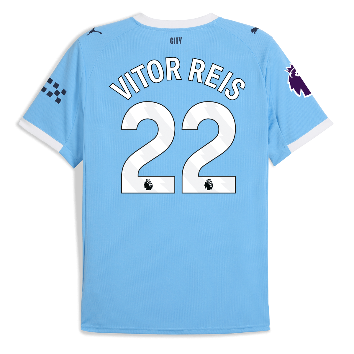 Manchester City manchester city premier league home jersey 202526 with vitor reis 22 printing Collection - ManchesterCitystore.com