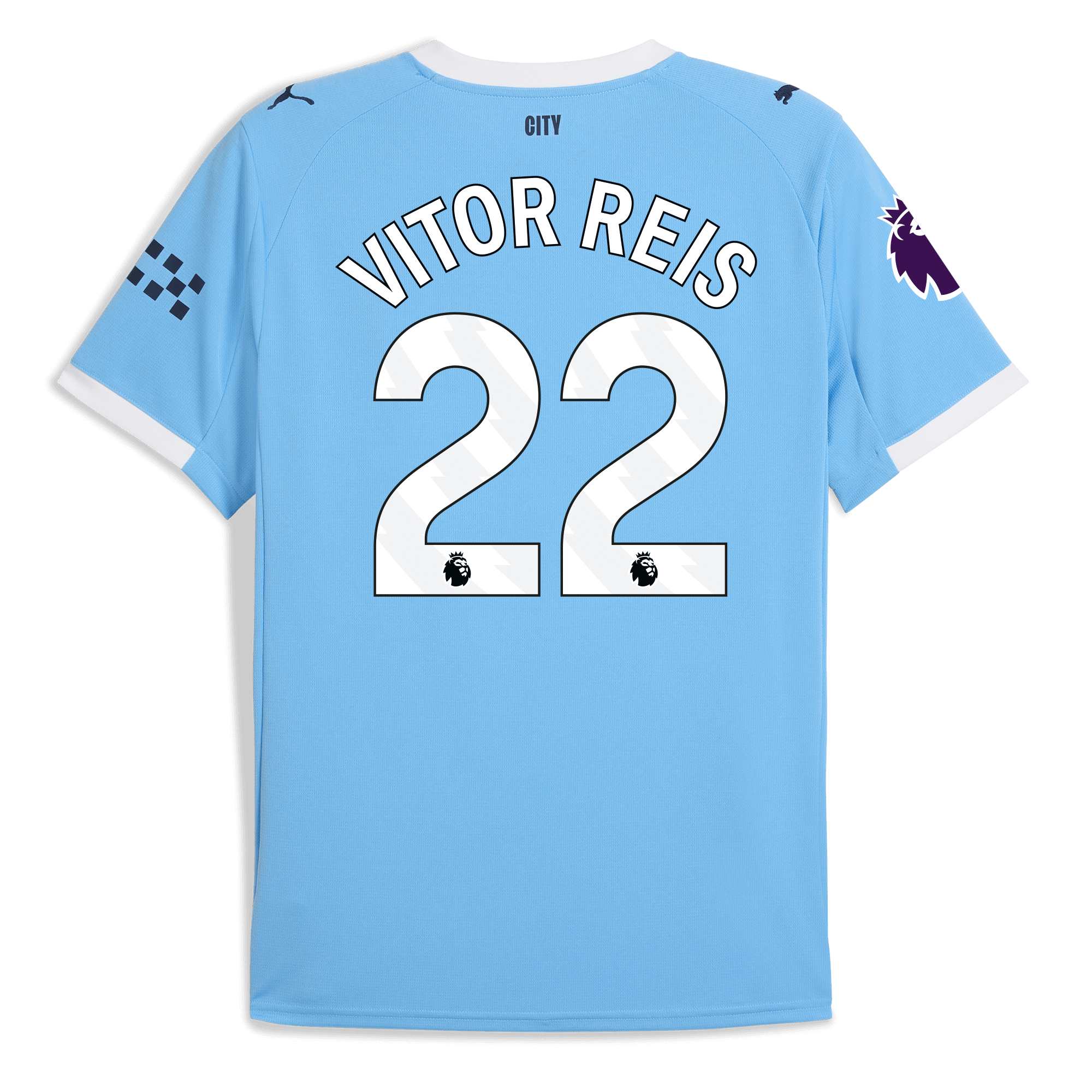 Manchester City manchester city premier league home jersey 202526 with vitor reis 22 printing Collection - ManchesterCitystore.com