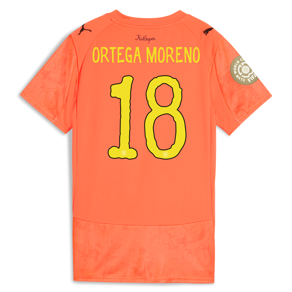 Manchester City womens manchester city gk kidsuper club world cup jersey orange 202526 with ortega moreno 18 printing Collection - ManchesterCitystore.com