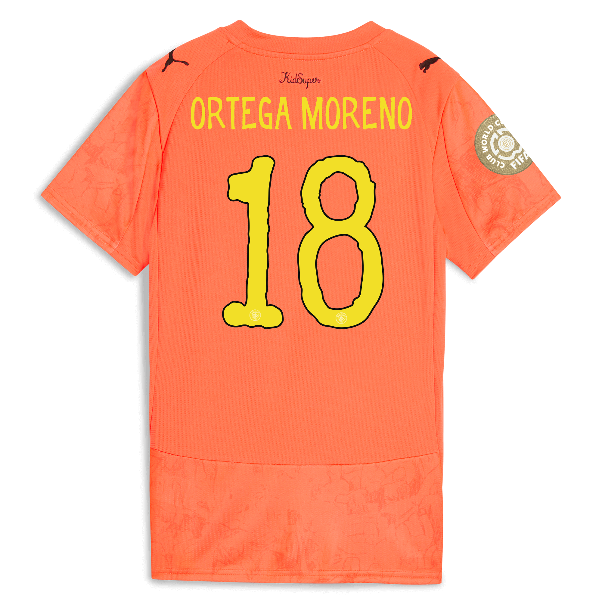 Manchester City womens manchester city gk kidsuper club world cup jersey orange 202526 with ortega moreno 18 printing Collection - ManchesterCitystore.com