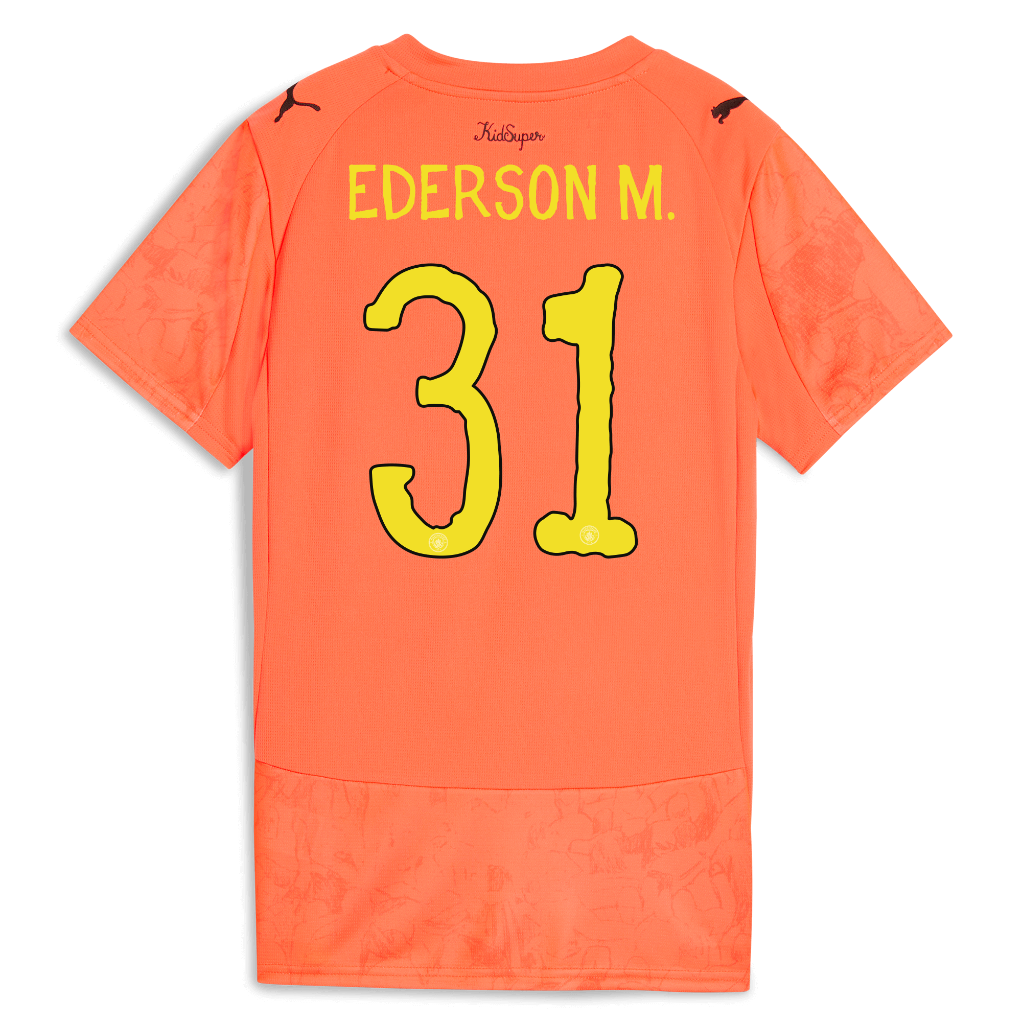 Manchester City womens manchester city gk kidsuper jersey orange 202526 with ederson m. 31 printing Collection - ManchesterCitystore.com