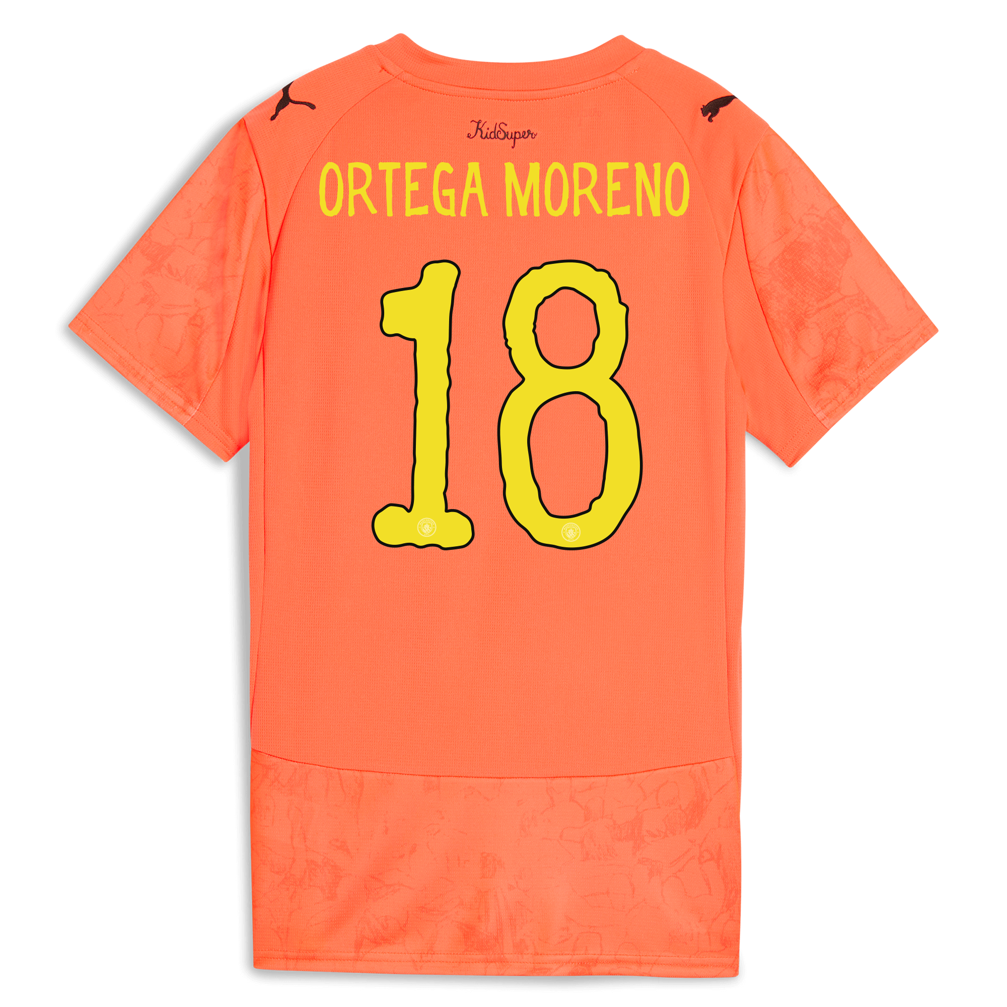 Manchester City womens manchester city gk kidsuper jersey orange 202526 with ortega moreno 18 printing Collection - ManchesterCitystore.com