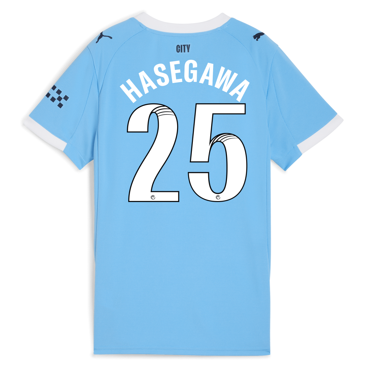 Manchester City womens manchester city home jersey 202526 with hasegawa 25 printing Collection - ManchesterCitystore.com