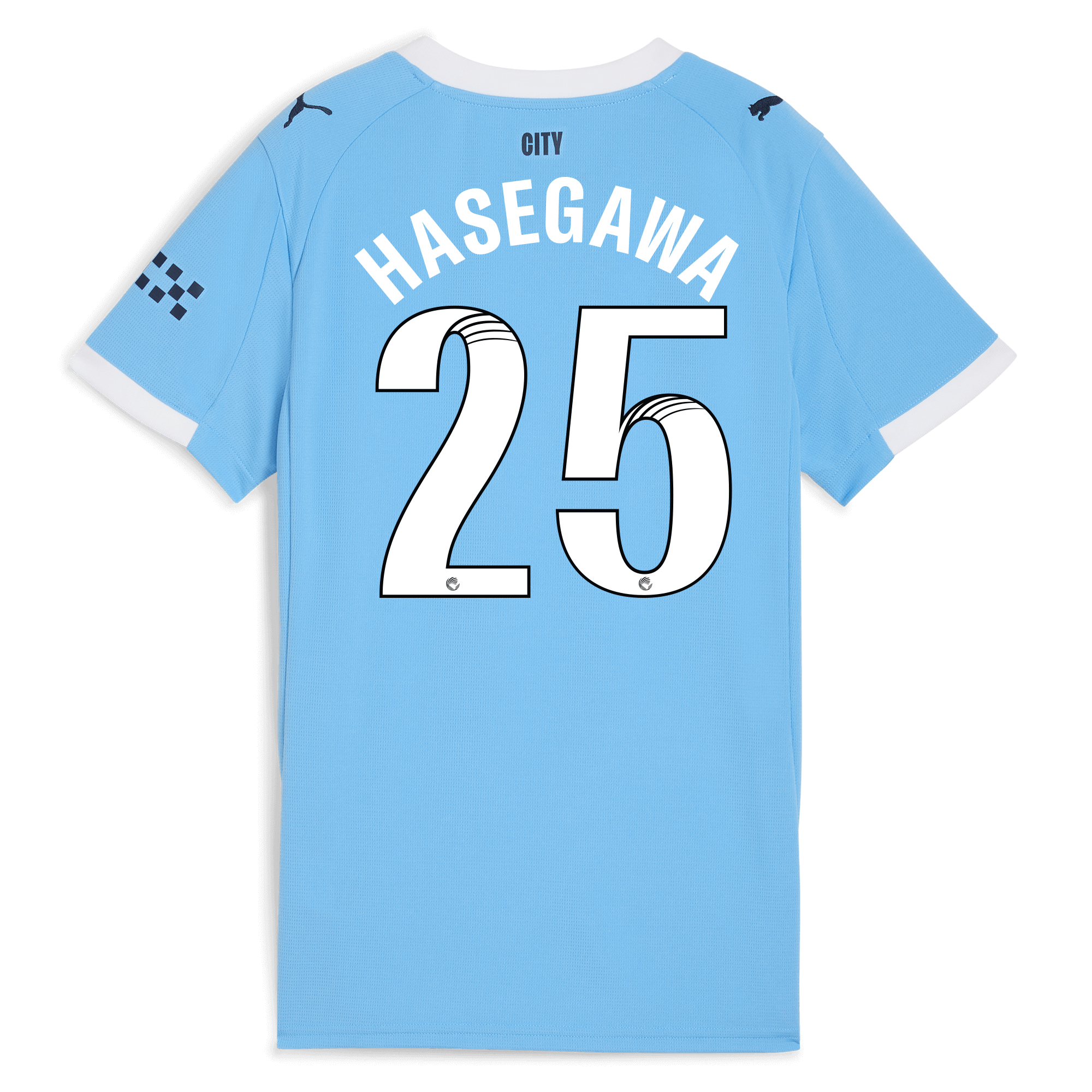Manchester City womens manchester city home jersey 202526 with hasegawa 25 printing Collection - ManchesterCitystore.com