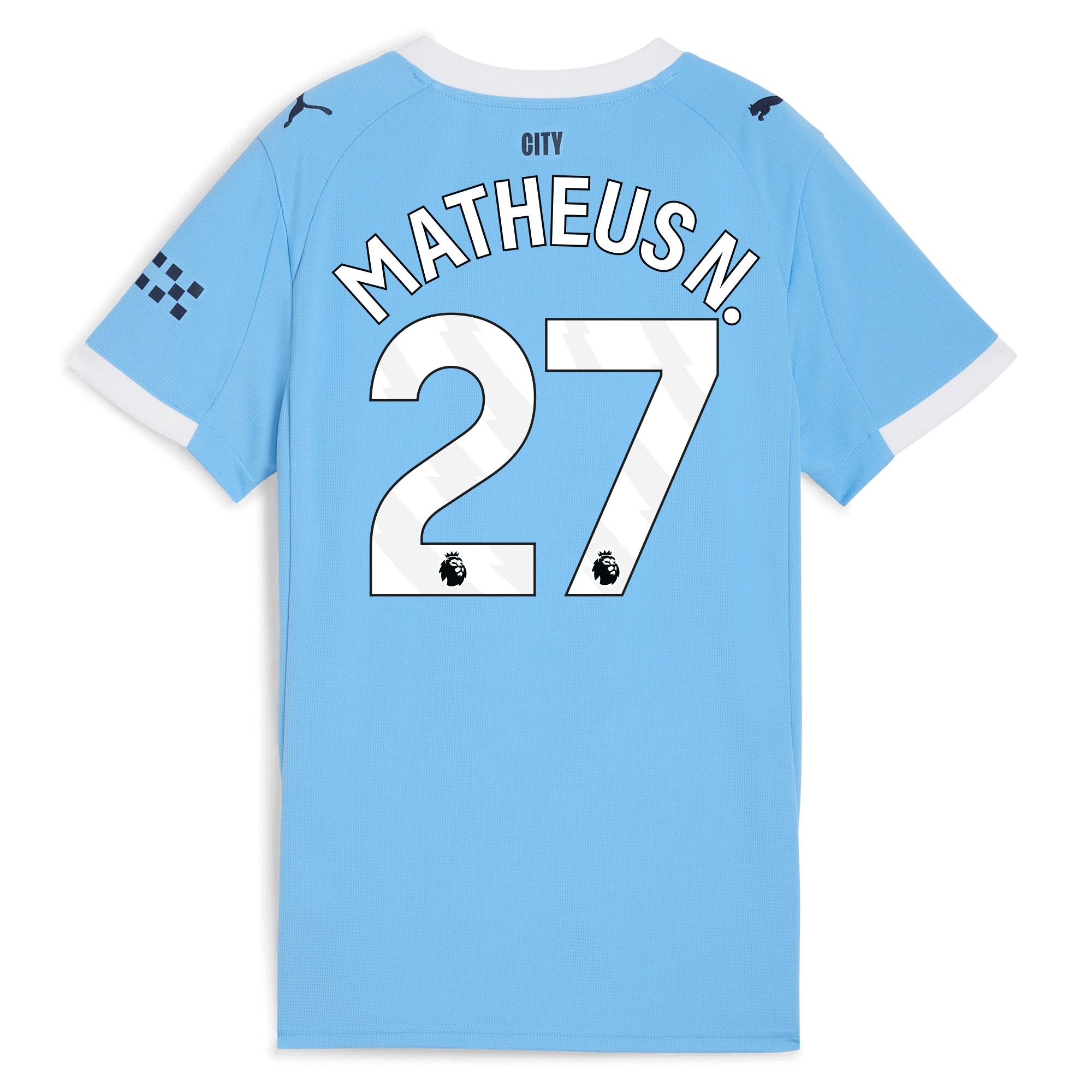 Manchester City womens manchester city home jersey 202526 with matheus n. 27 printing Collection - ManchesterCitystore.com
