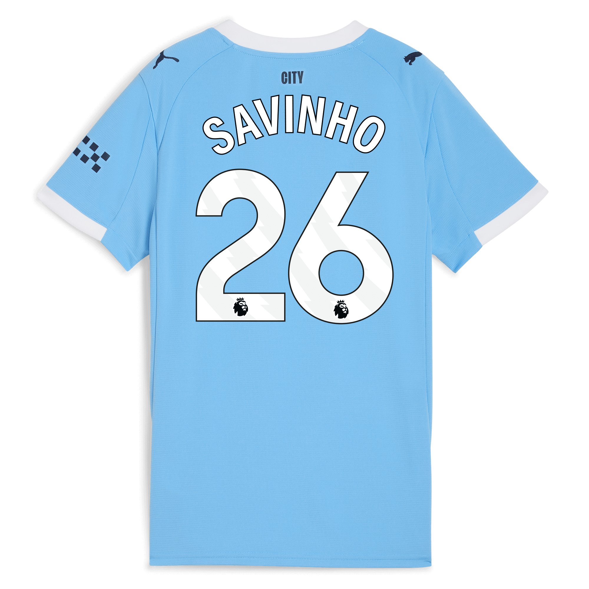 Manchester City womens manchester city home jersey 202526 with savinho 26 printing Collection - ManchesterCitystore.com