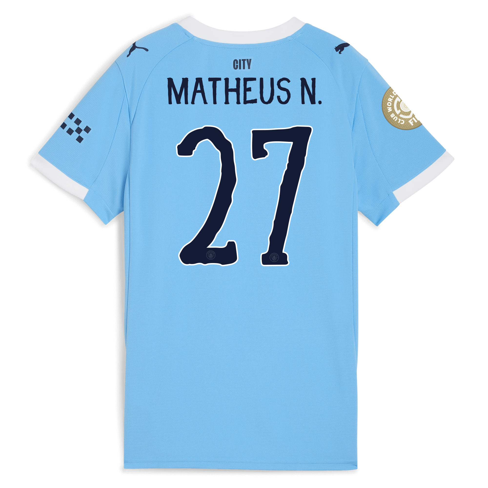 Manchester City womens manchester city kidsuper club world cup home jersey 202526 with matheus n. 27 printing Collection - ManchesterCitystore.com