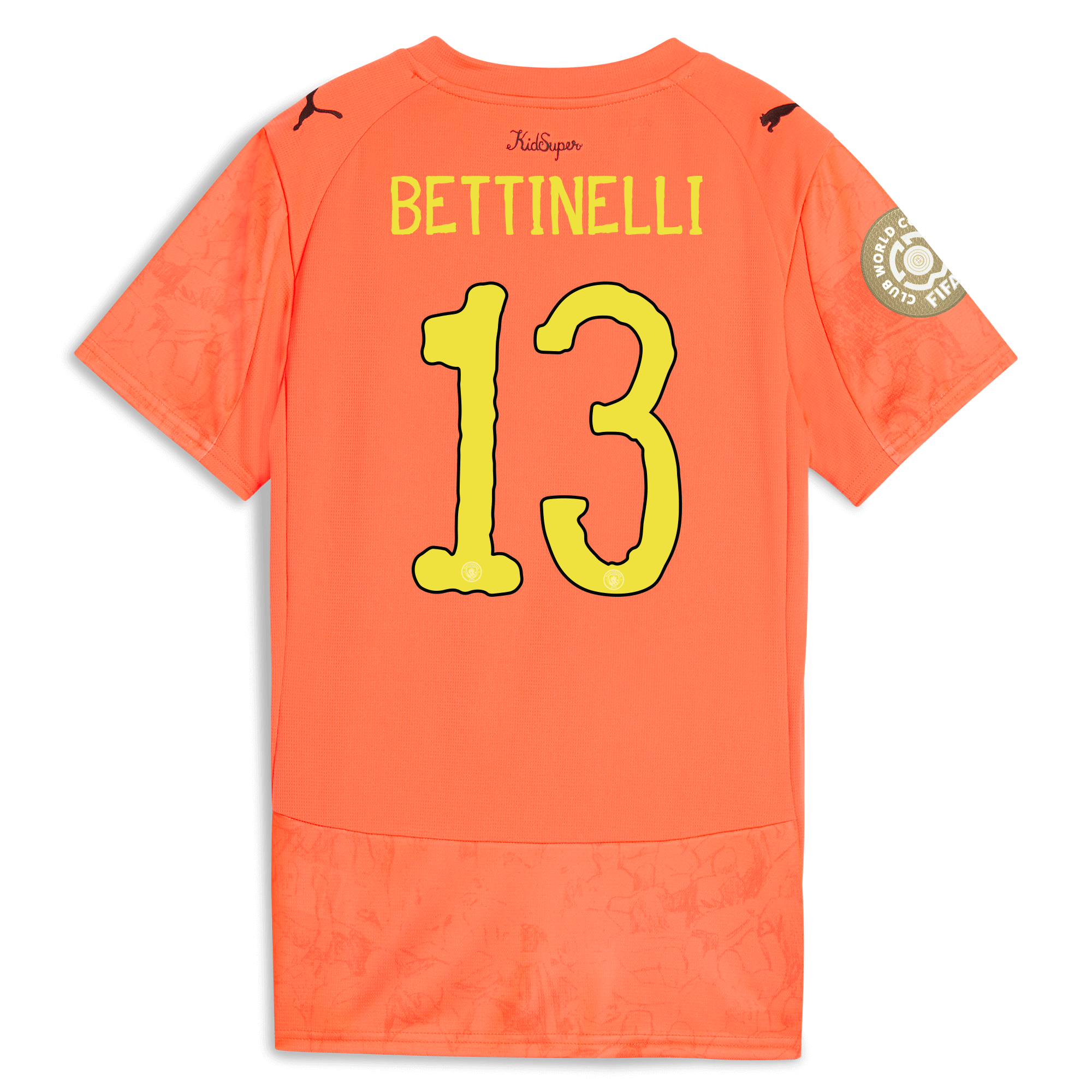 Manchester City womens manchester city kidsuper club world cup jersey orange 202526 with bettinelli 13 printing Collection - ManchesterCitystore.com