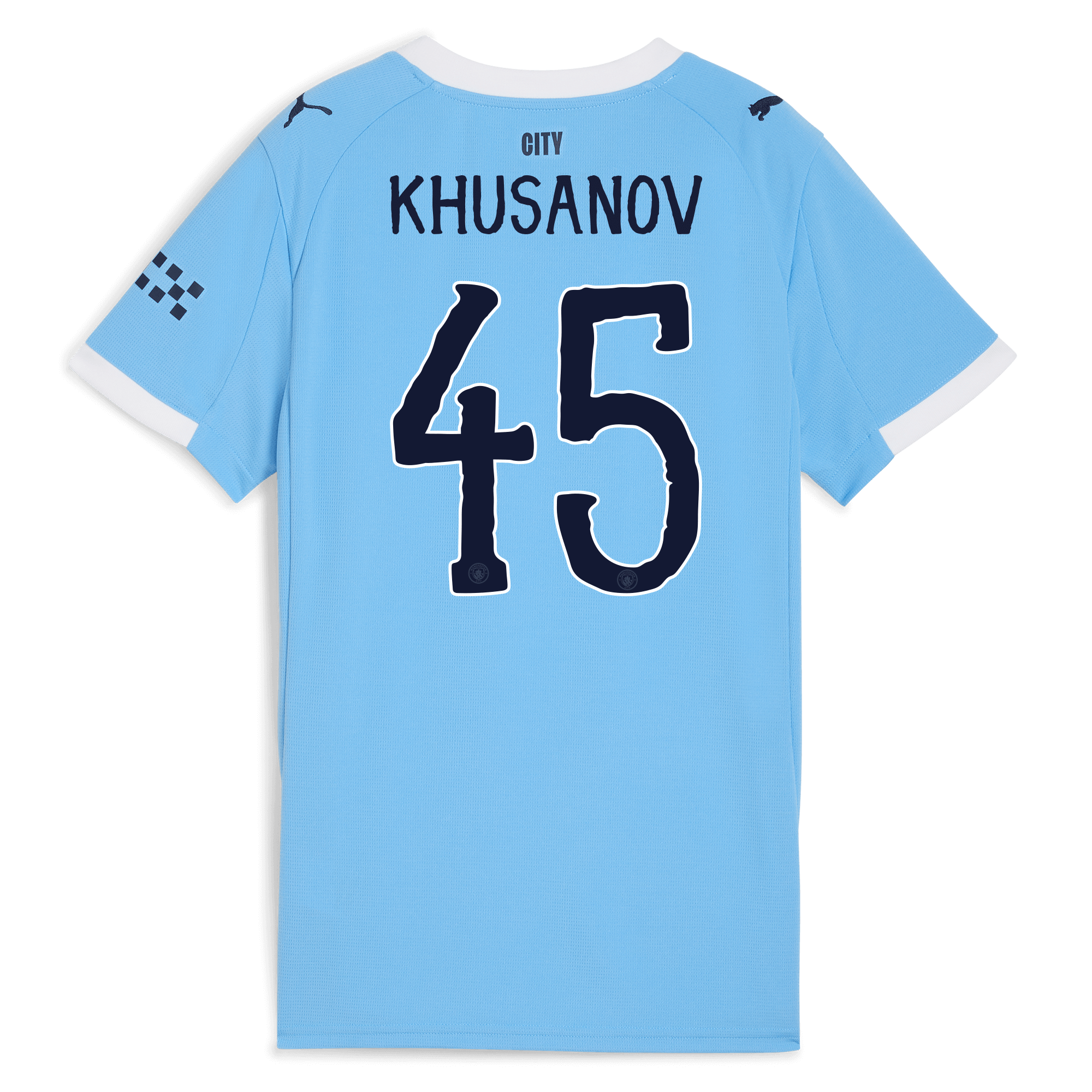 Manchester City womens manchester city kidsuper home jersey 202526 with khusanov 45 printing Collection - ManchesterCitystore.com