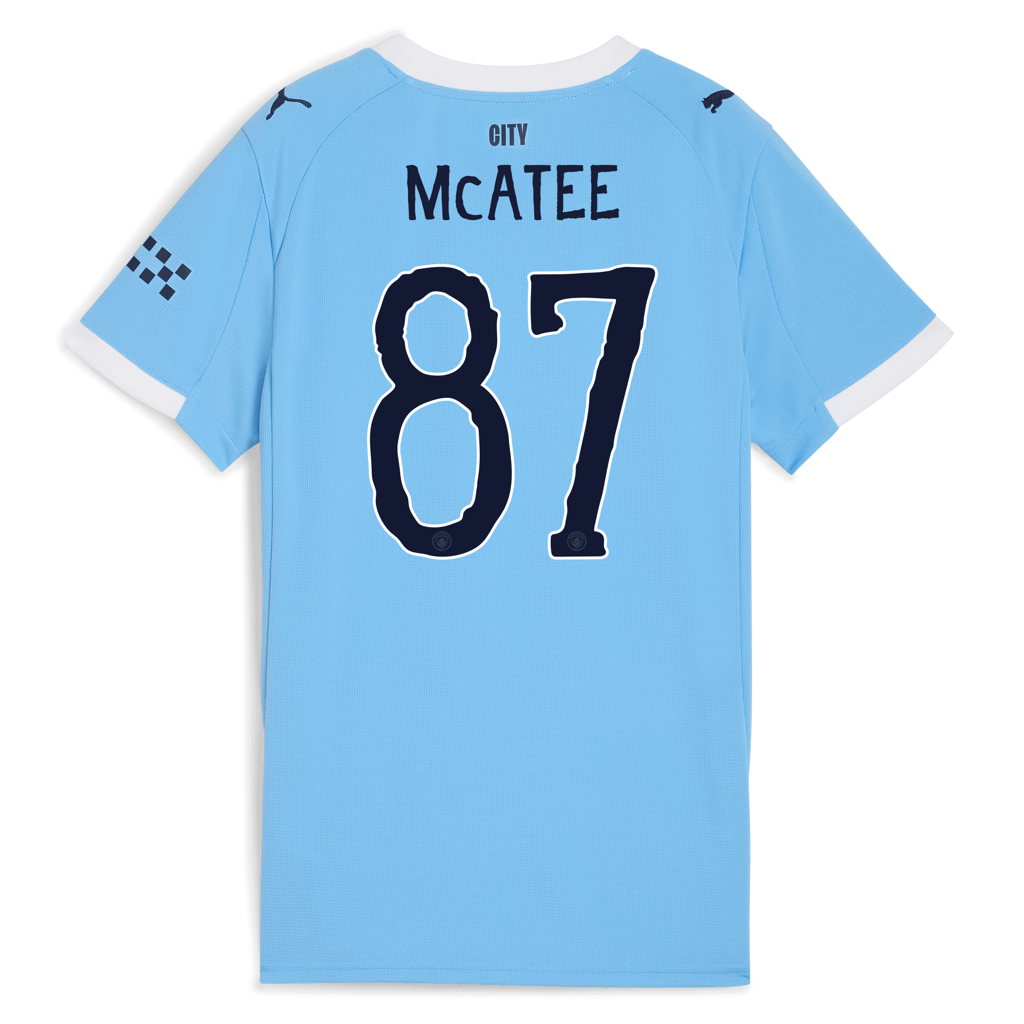 Manchester City womens manchester city kidsuper home jersey 202526 with mcatee 87 printing Collection - ManchesterCitystore.com