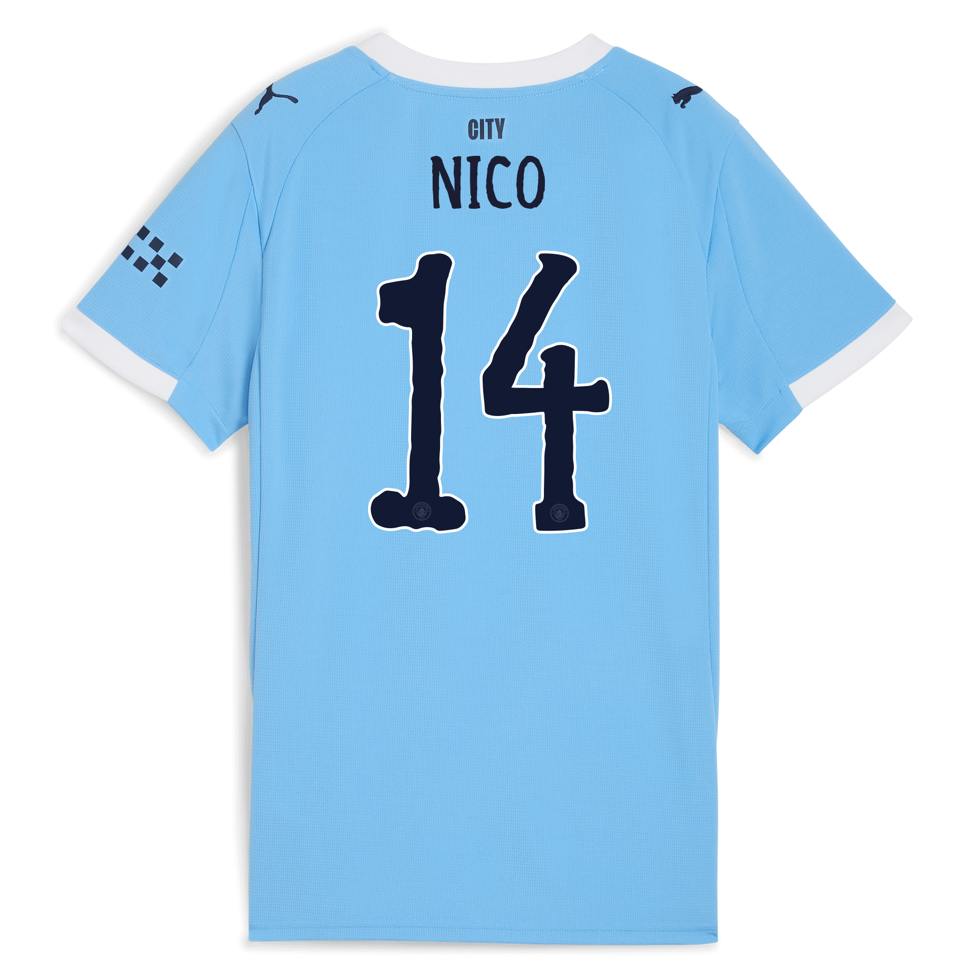 Manchester City womens manchester city kidsuper home jersey 202526 with nico 14 printing Collection - ManchesterCitystore.com