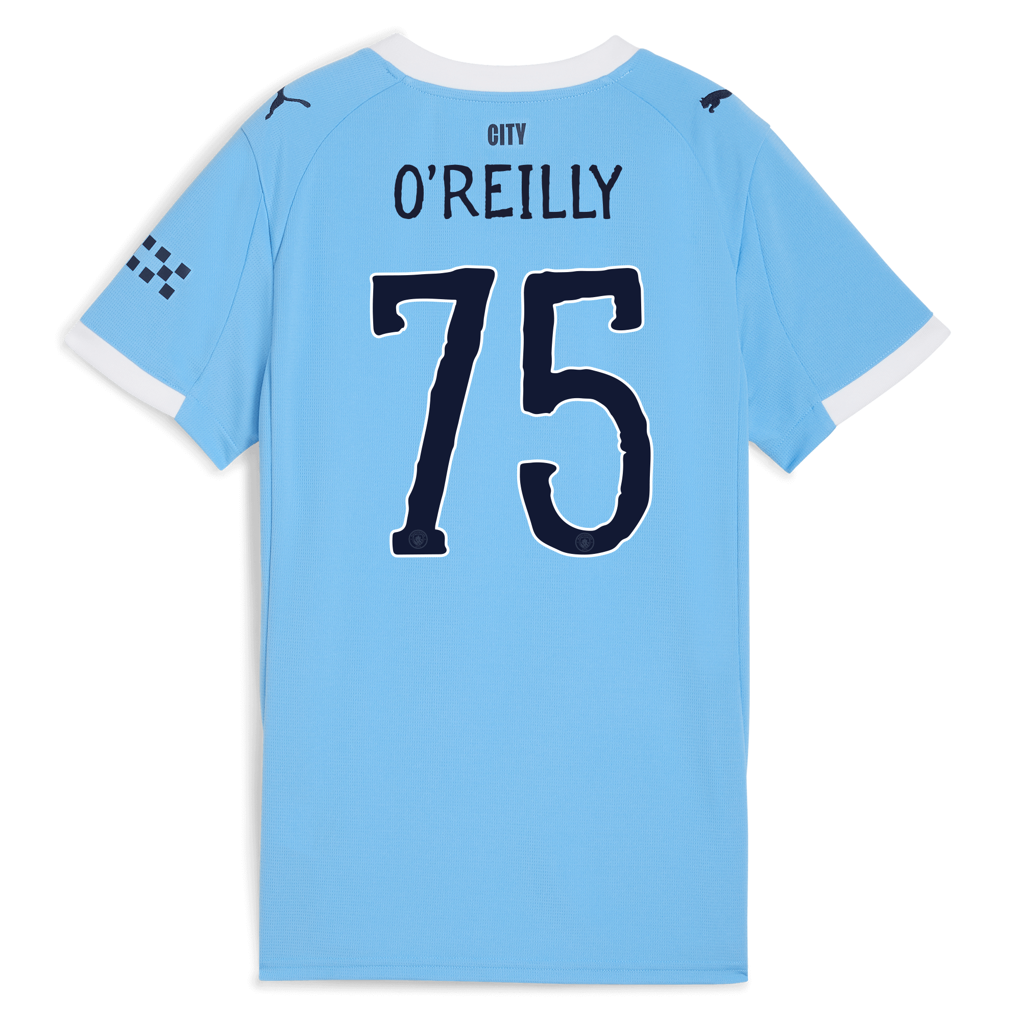 Manchester City womens manchester city kidsuper home jersey 202526 with oreilly 75 printing Collection - ManchesterCitystore.com