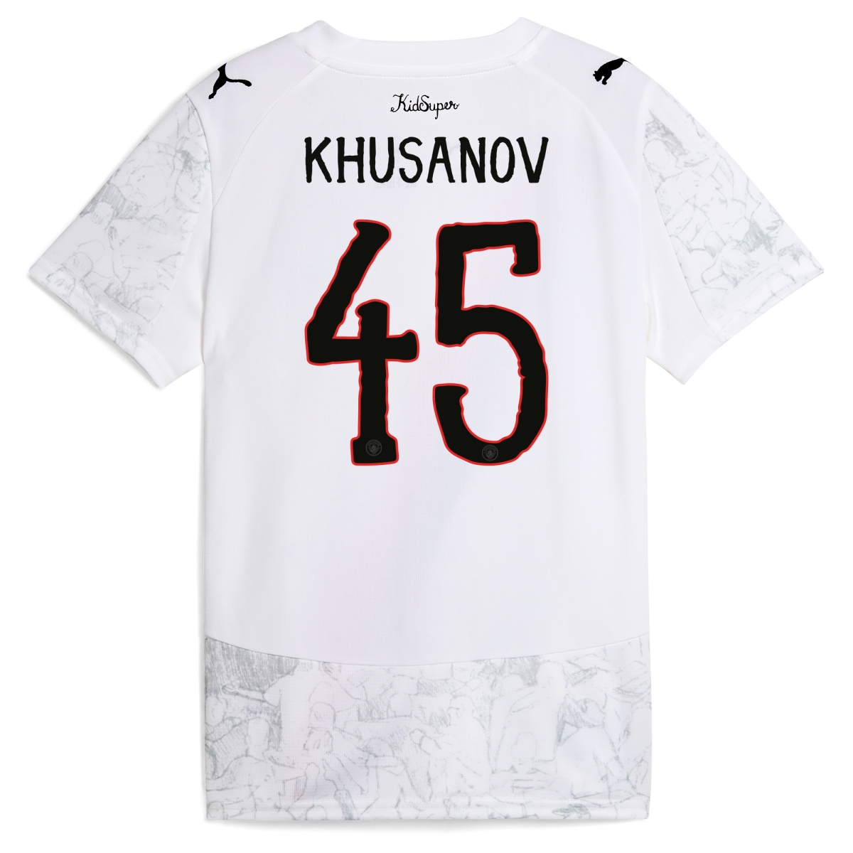 Manchester City womens manchester city kidsuper jersey 202526 with khusanov 45 printing Collection - ManchesterCitystore.com