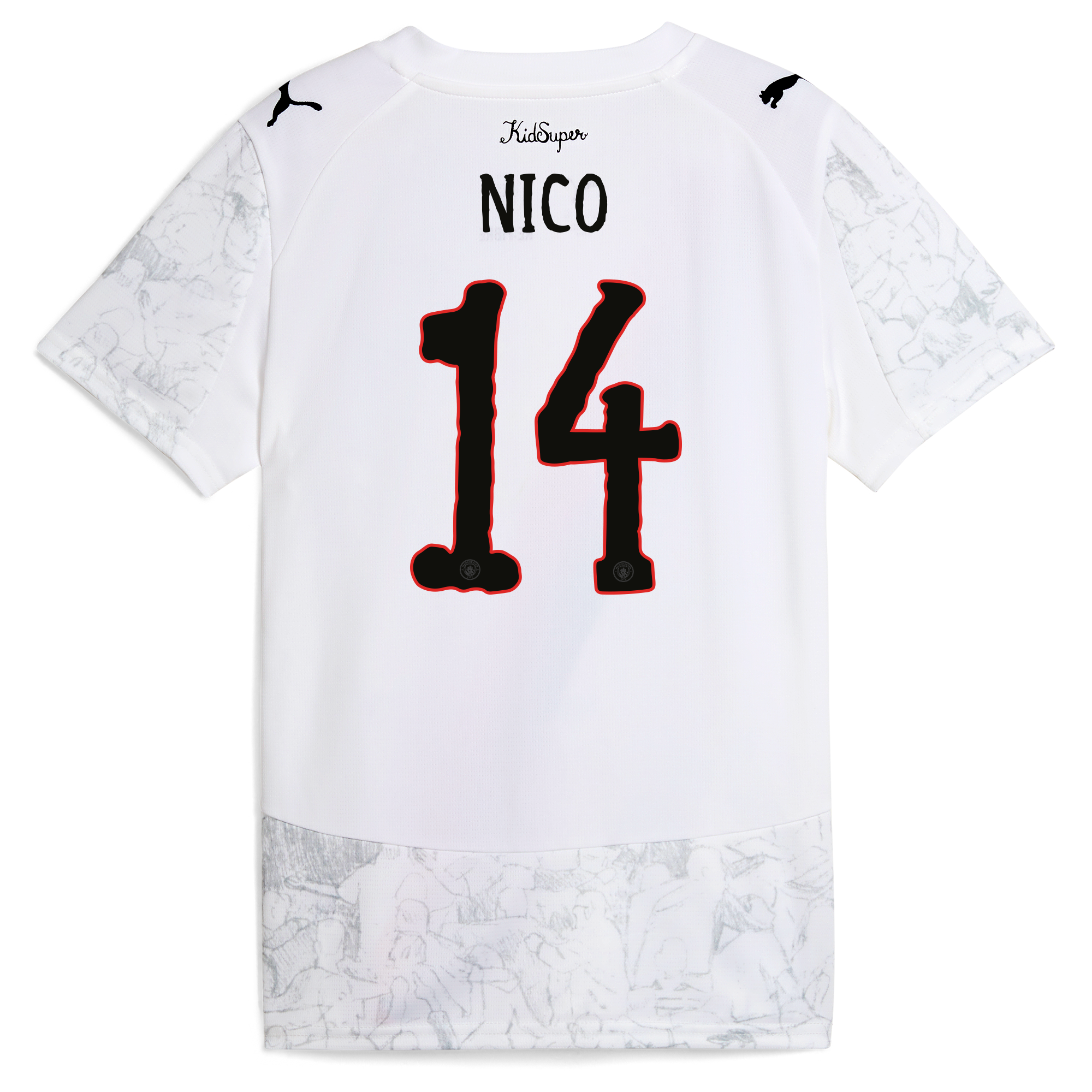 Manchester City womens manchester city kidsuper jersey 202526 with nico 14 printing Collection - ManchesterCitystore.com