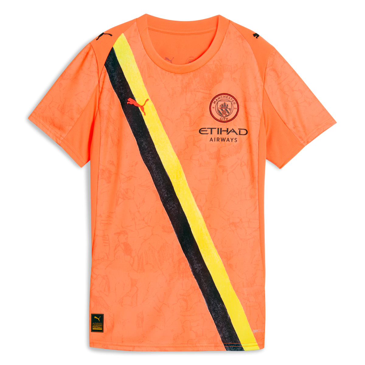 Manchester City womens manchester city kidsuper jersey orange 202526 Collection - ManchesterCitystore.com