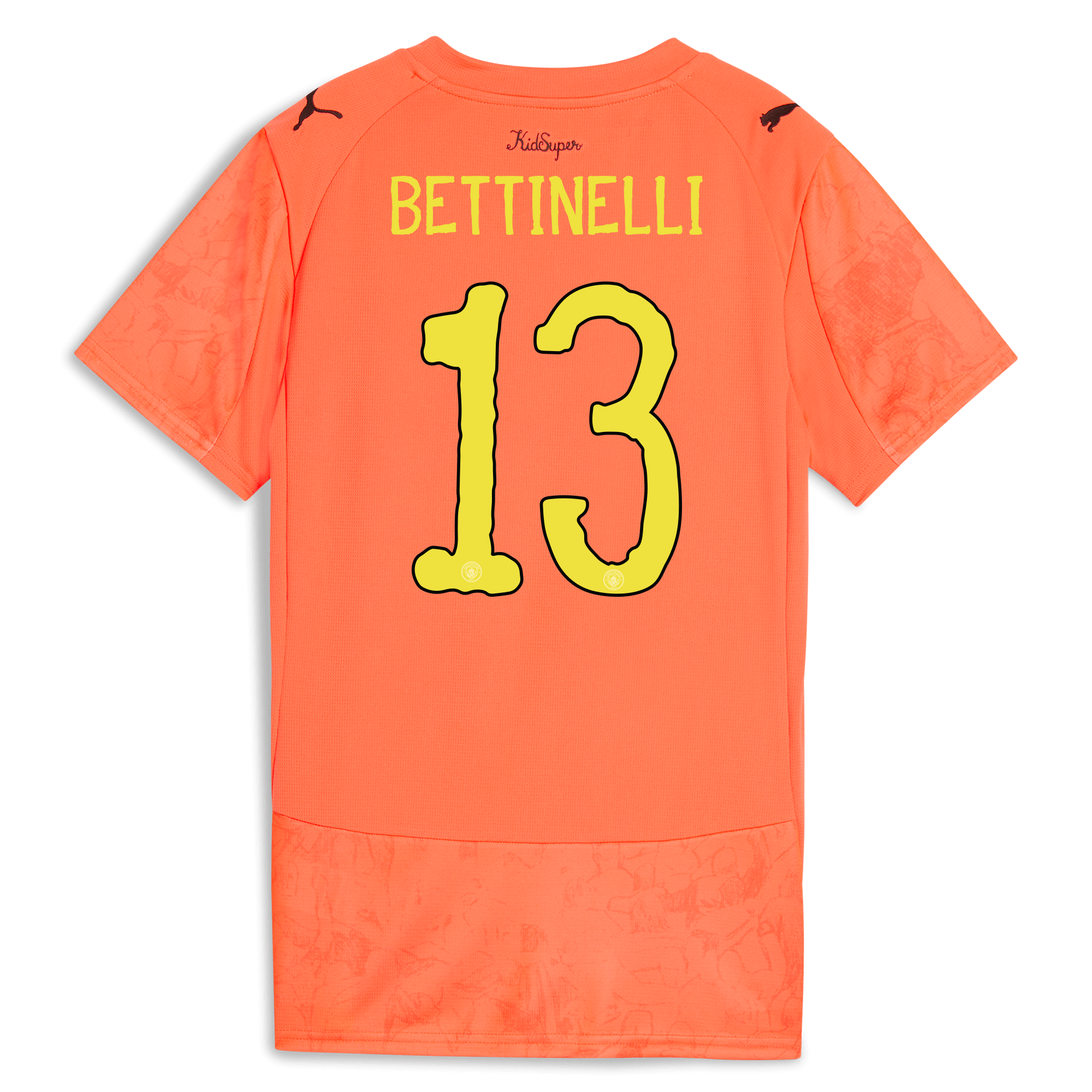 Manchester City womens manchester city kidsuper jersey orange 202526 with bettinelli 13 printing Collection - ManchesterCitystore.com