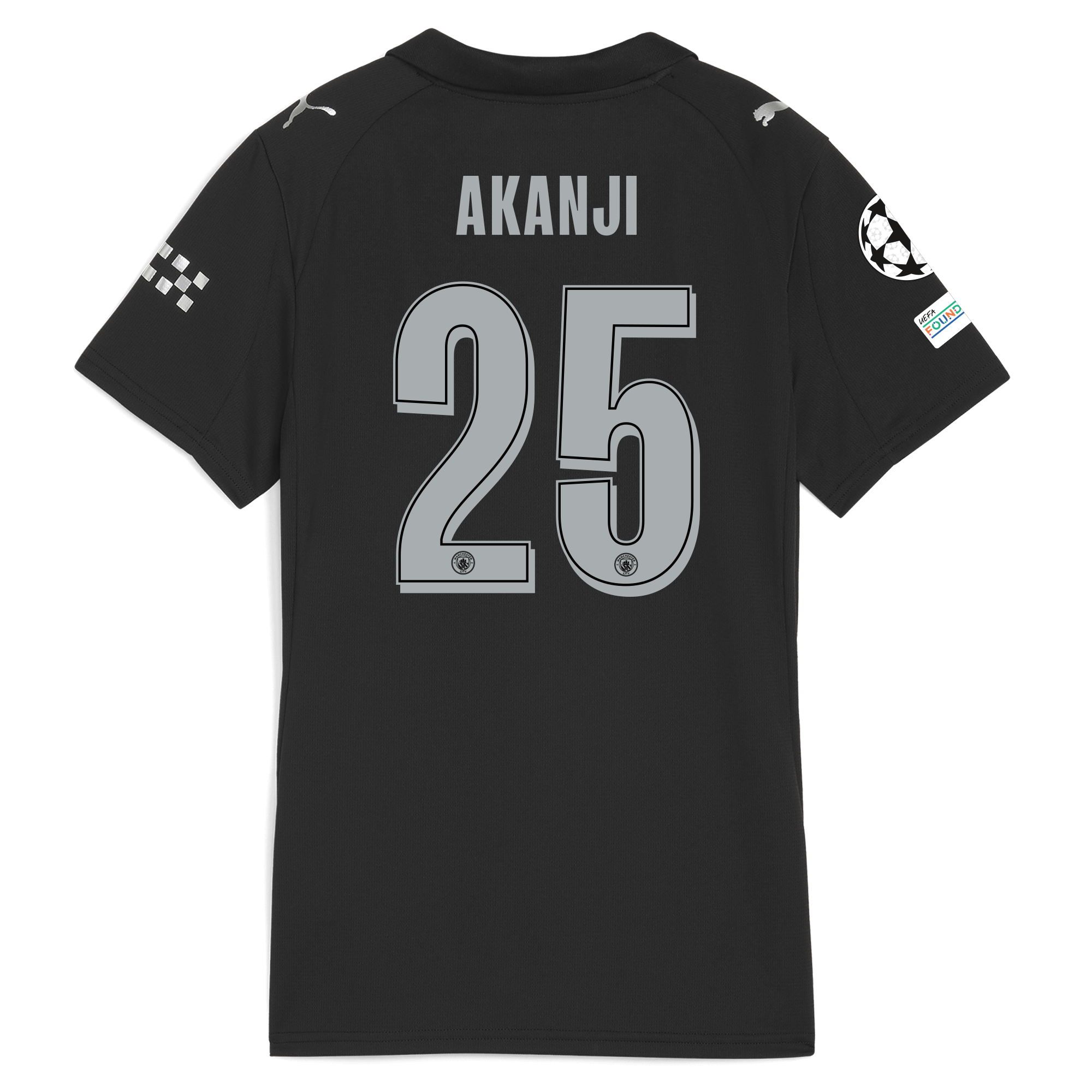 Manchester City womens manchester city man city champions league away jersey 202526 with akanji 25 printing Collection - ManchesterCitystore.com