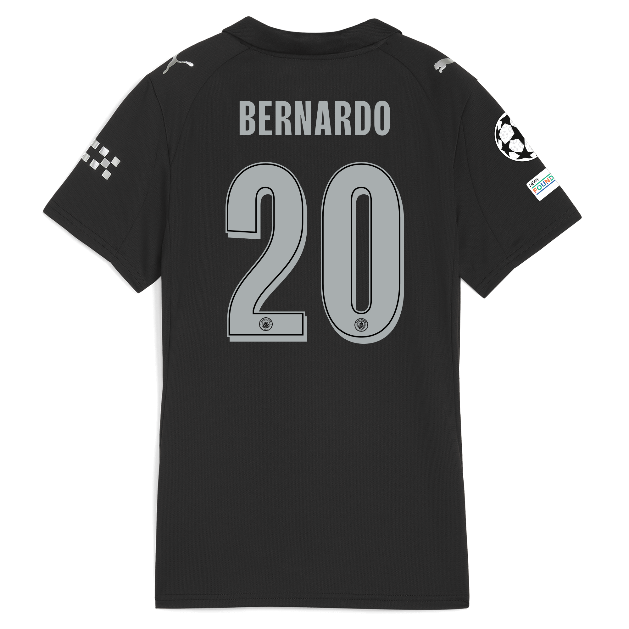 Manchester City womens manchester city man city champions league away jersey 202526 with bernardo 20 printing Collection - ManchesterCitystore.com