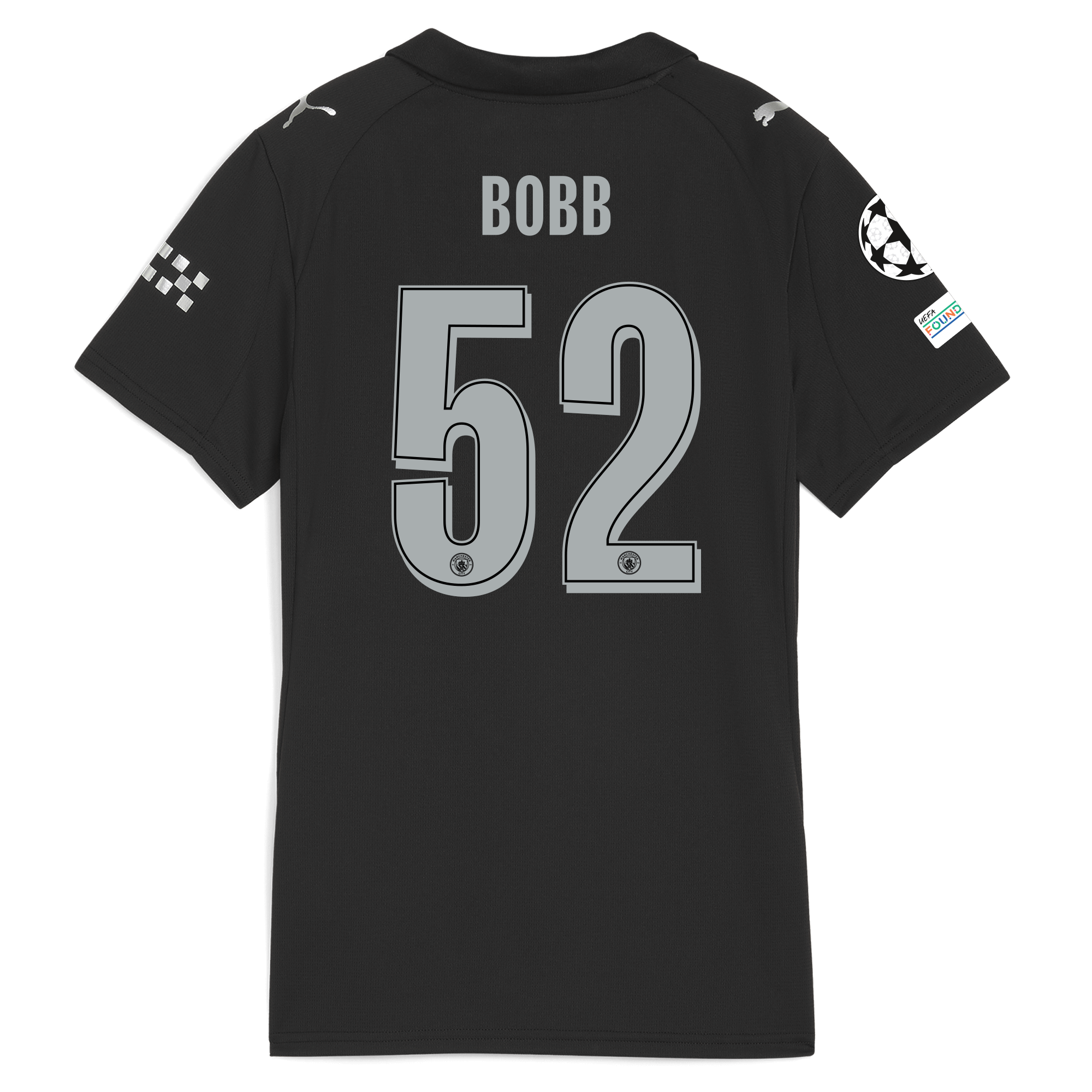 Manchester City womens manchester city man city champions league away jersey 202526 with bobb 52 printing Collection - ManchesterCitystore.com