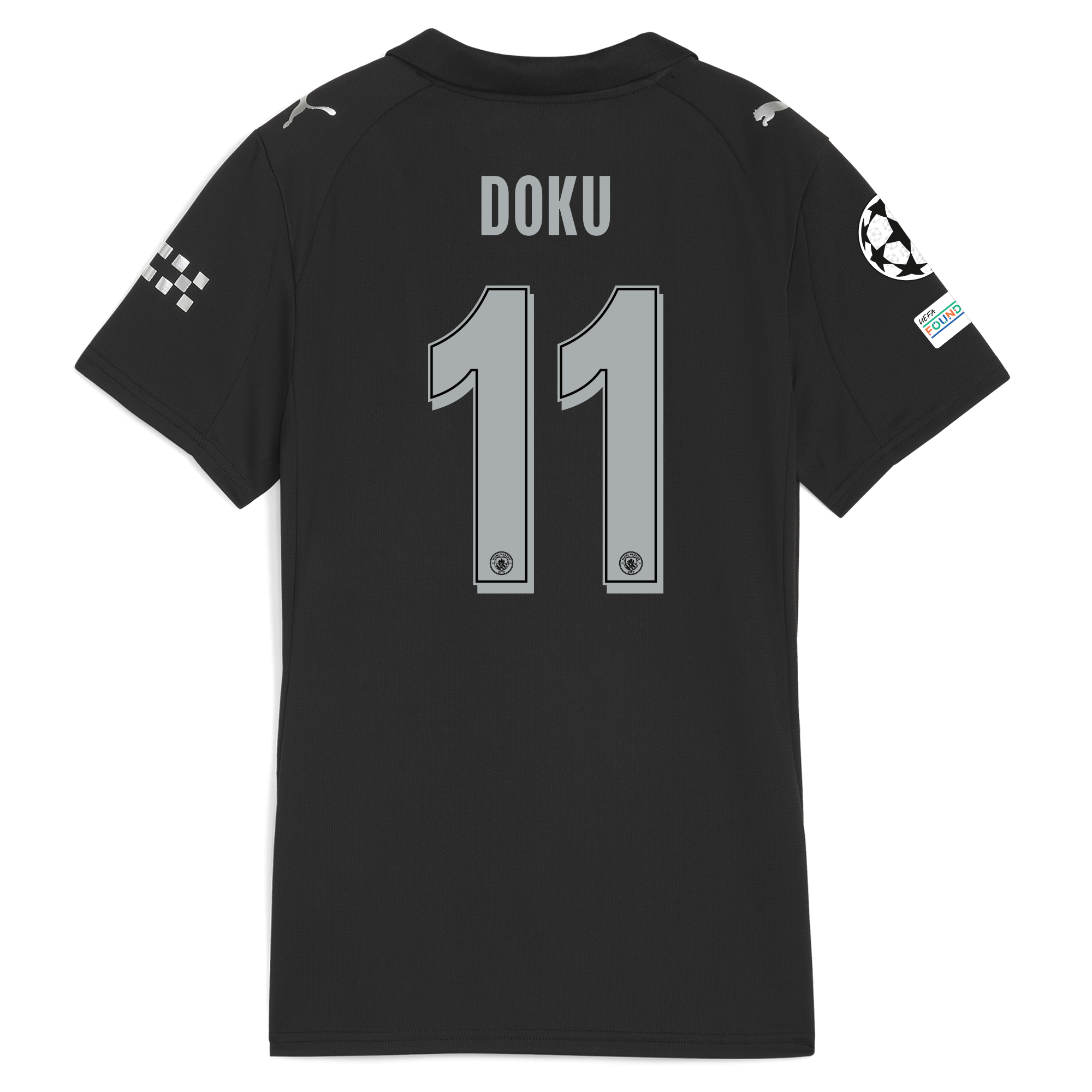 Manchester City womens manchester city man city champions league away jersey 202526 with doku 11 printing Collection - ManchesterCitystore.com