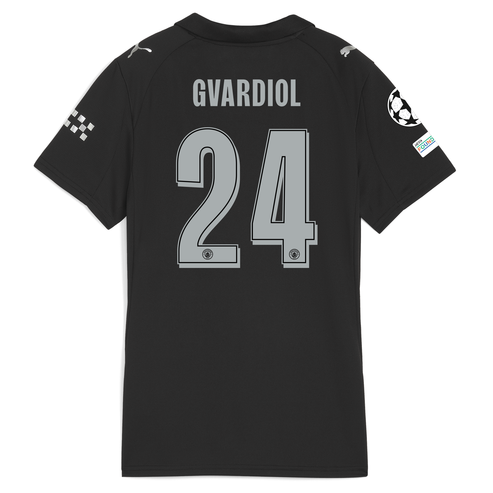 Manchester City womens manchester city man city champions league away jersey 202526 with gvardiol 24 printing Collection - ManchesterCitystore.com