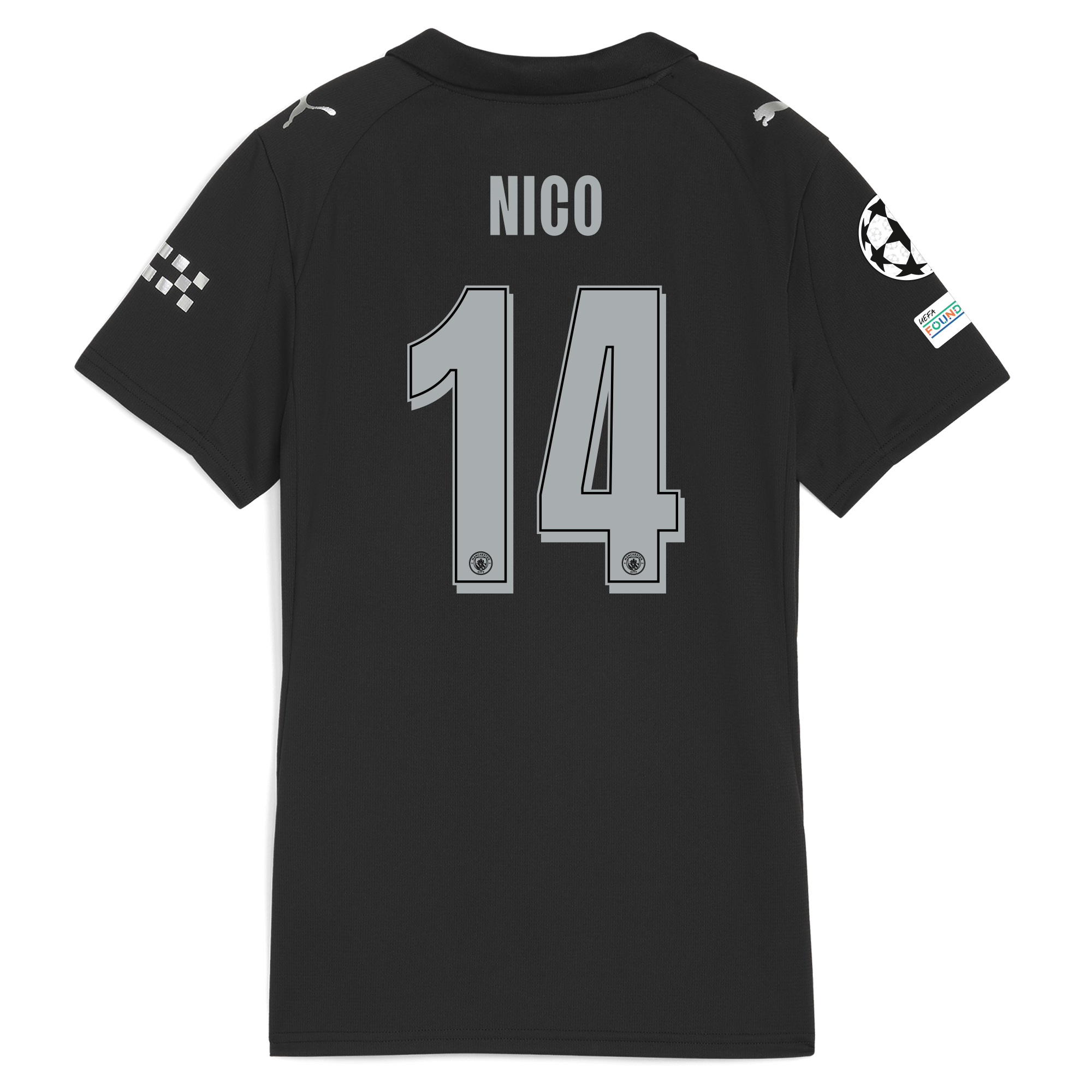Manchester City womens manchester city man city champions league away jersey 202526 with nico 14 printing Collection - ManchesterCitystore.com