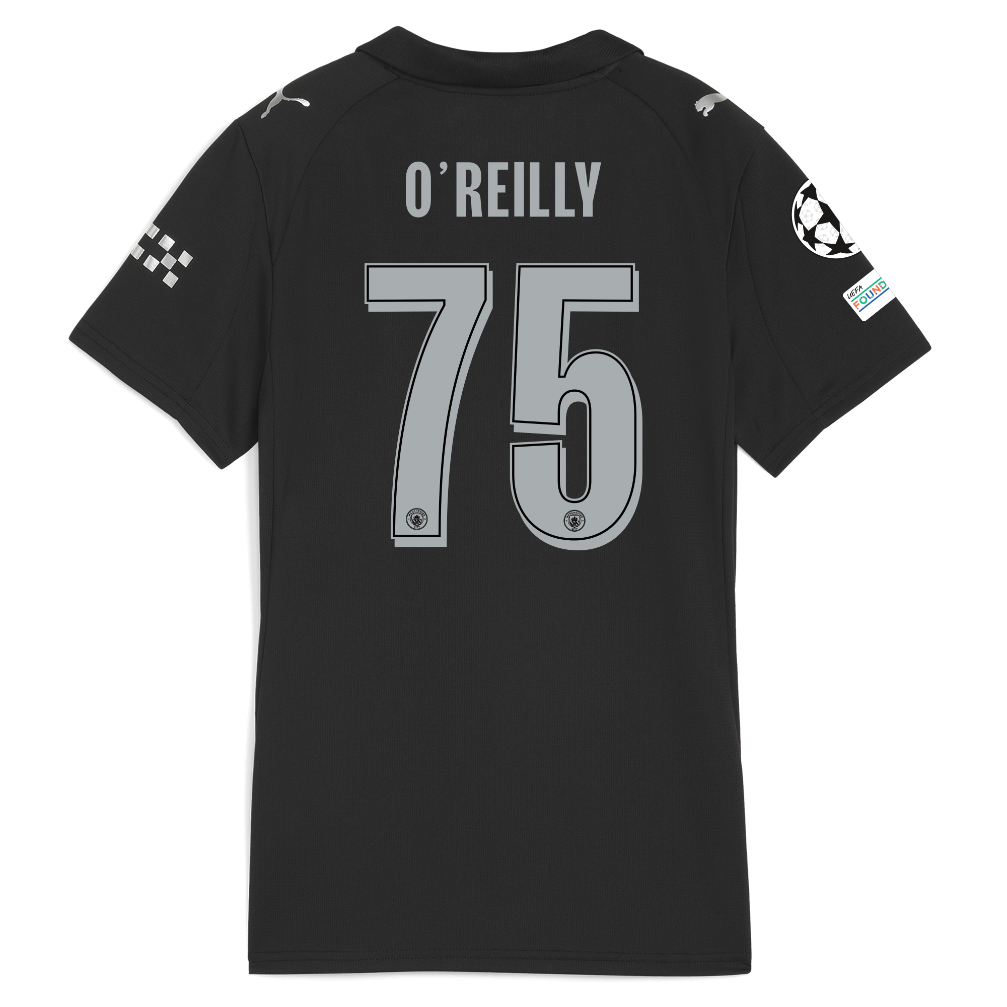 Manchester City womens manchester city man city champions league away jersey 202526 with oreilly 75 printing Collection - ManchesterCitystore.com