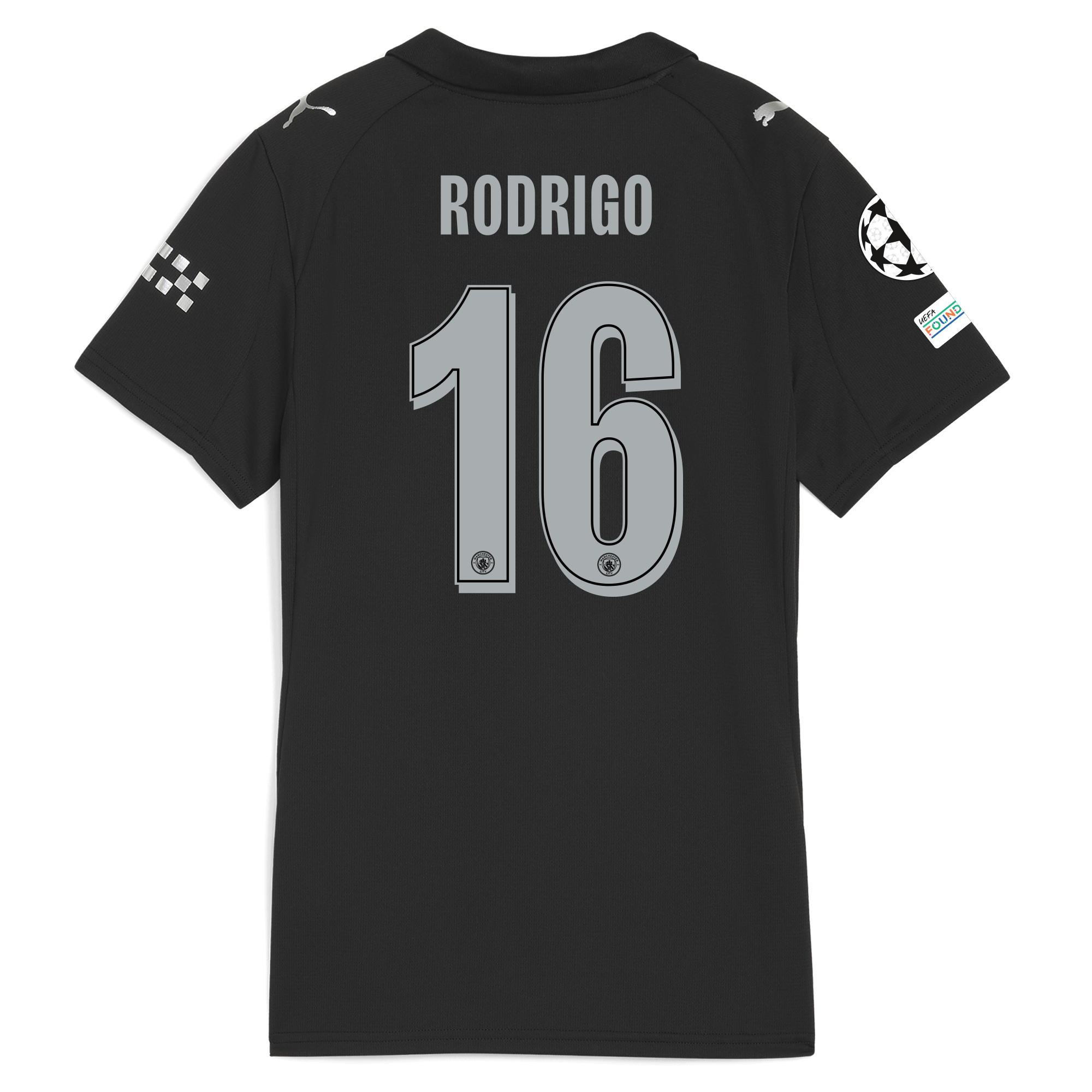 Manchester City womens manchester city man city champions league away jersey 202526 with rodrigo 16 printing Collection - ManchesterCitystore.com
