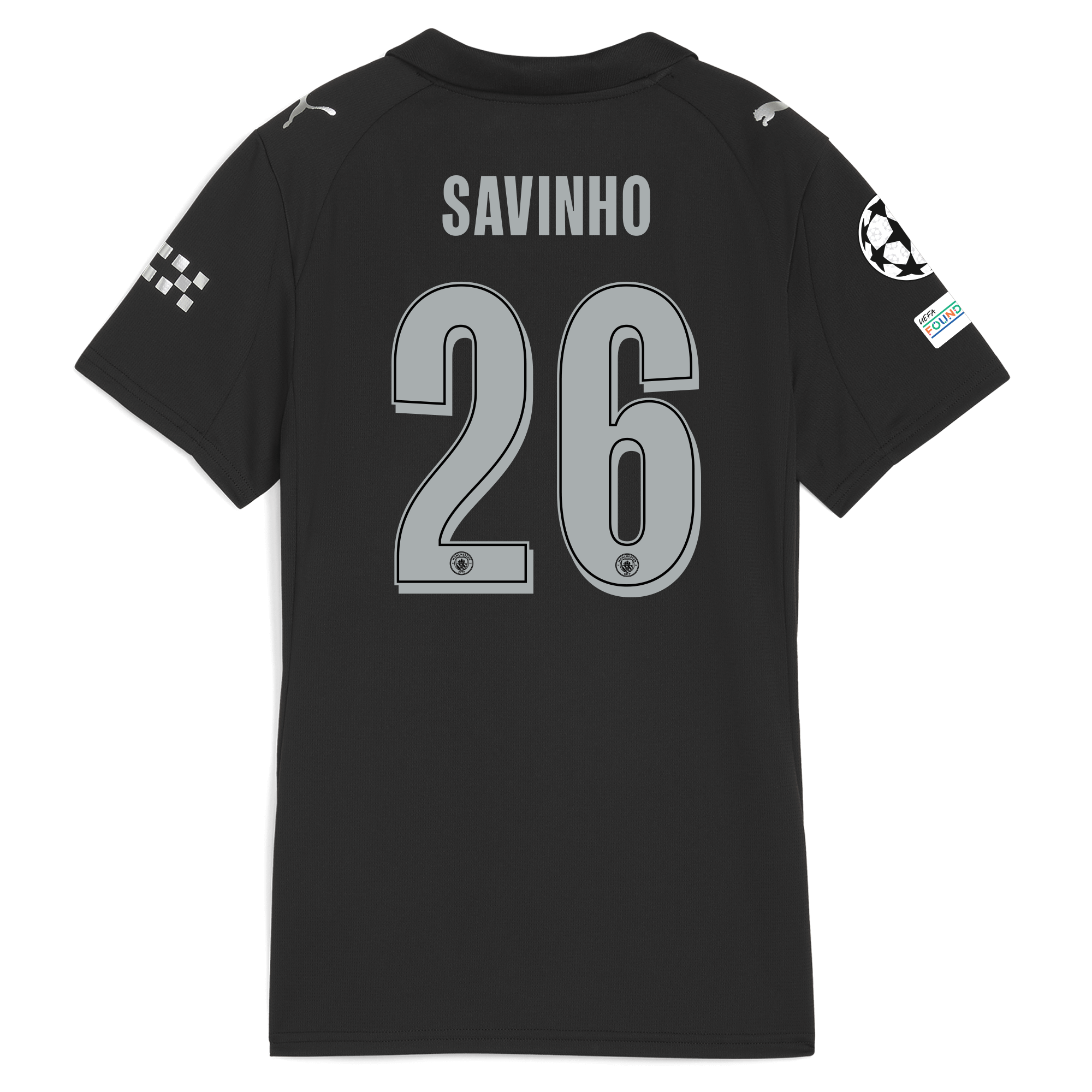 Manchester City womens manchester city man city champions league away jersey 202526 with savinho 26 printing Collection - ManchesterCitystore.com