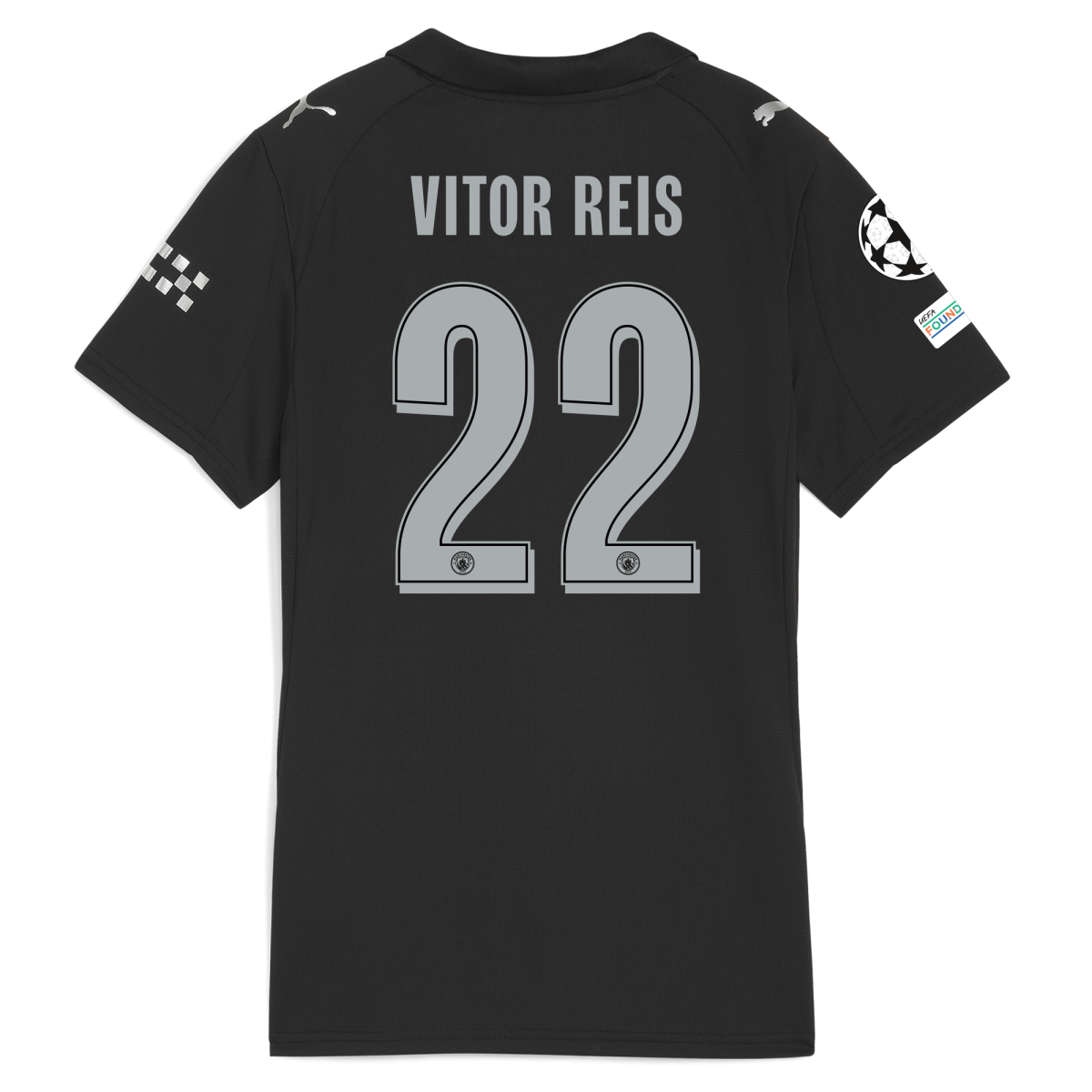 Manchester City womens manchester city man city champions league away jersey 202526 with vitor reis 22 printing Collection - ManchesterCitystore.com