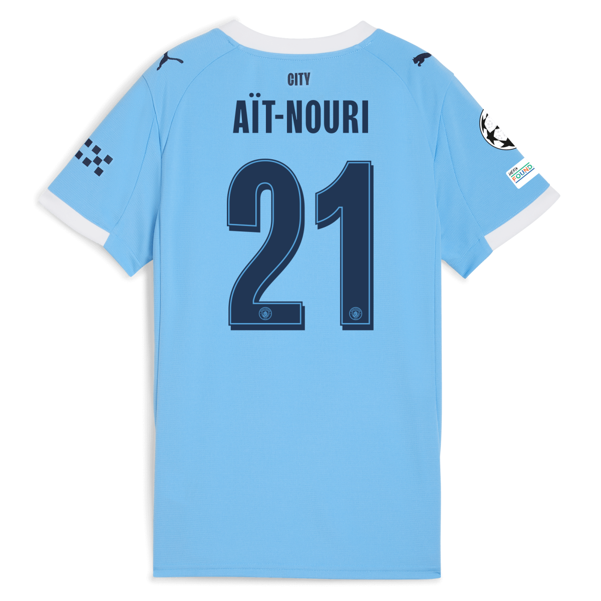 Manchester City womens manchester city man city champions league home jersey 202526 with ait-nouri 21 printing Collection - ManchesterCitystore.com