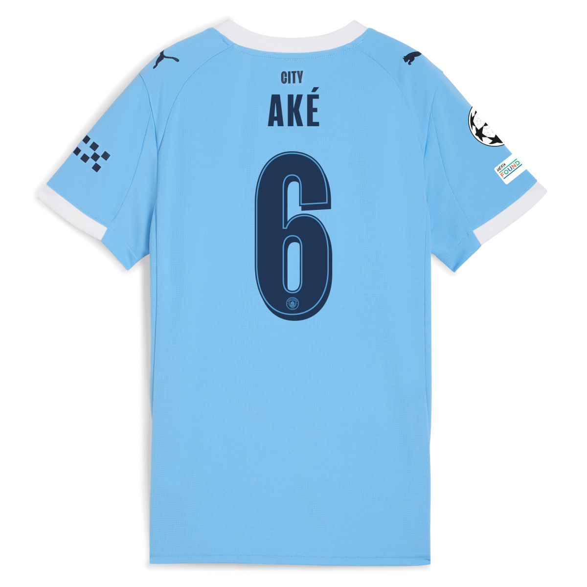 Manchester City womens manchester city man city champions league home jersey 202526 with ake 6 printing Collection - ManchesterCitystore.com