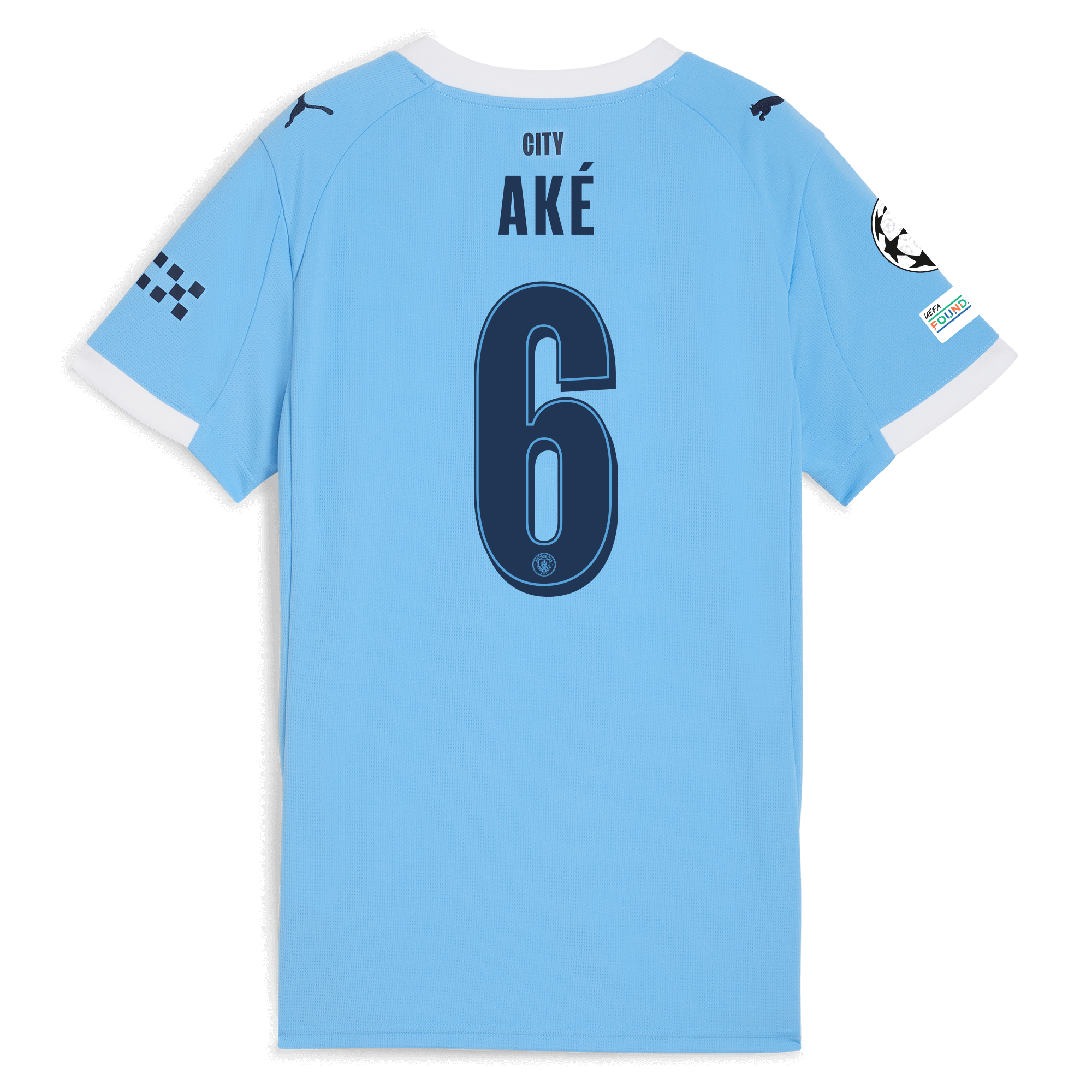Manchester City womens manchester city man city champions league home jersey 202526 with ake 6 printing Collection - ManchesterCitystore.com