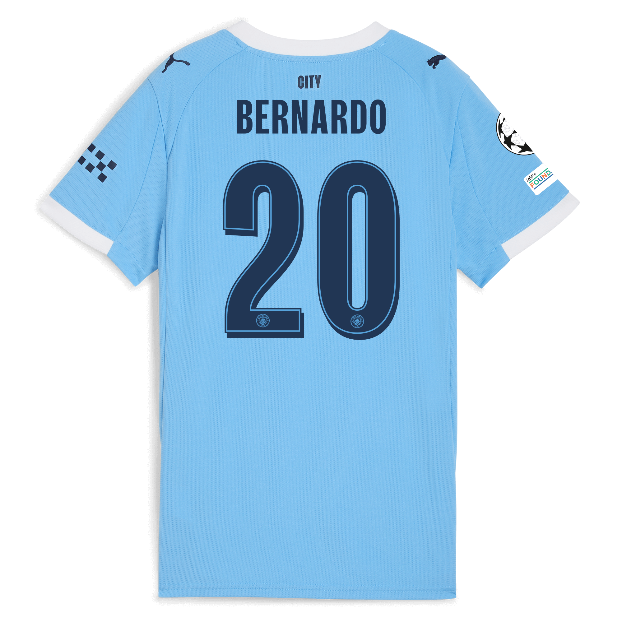 Manchester City womens manchester city man city champions league home jersey 202526 with bernardo 20 printing Collection - ManchesterCitystore.com