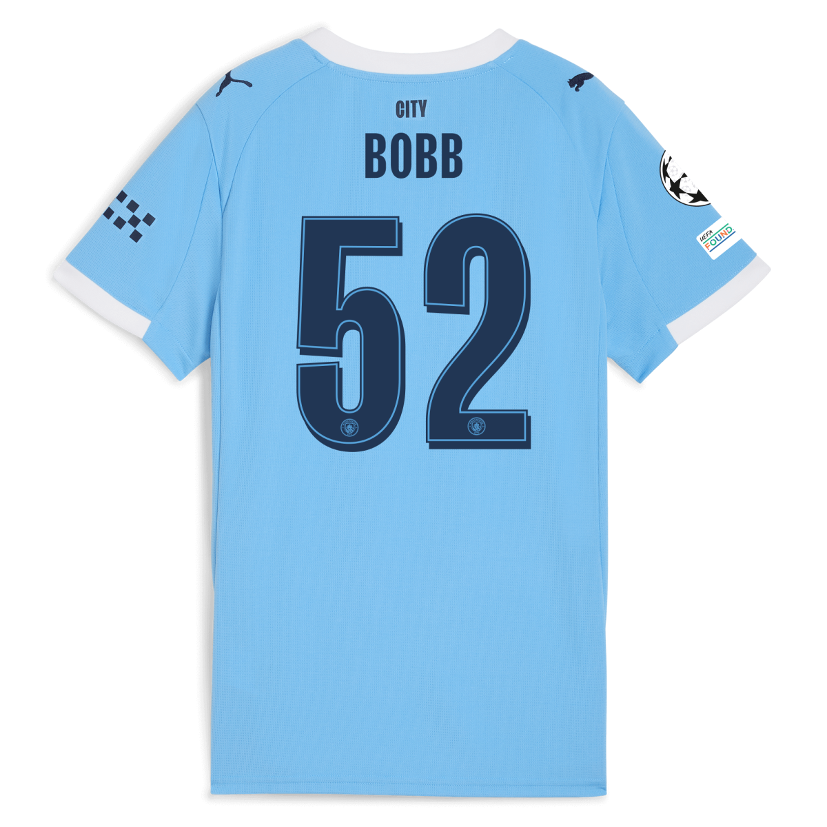 Manchester City womens manchester city man city champions league home jersey 202526 with bobb 52 printing Collection - ManchesterCitystore.com