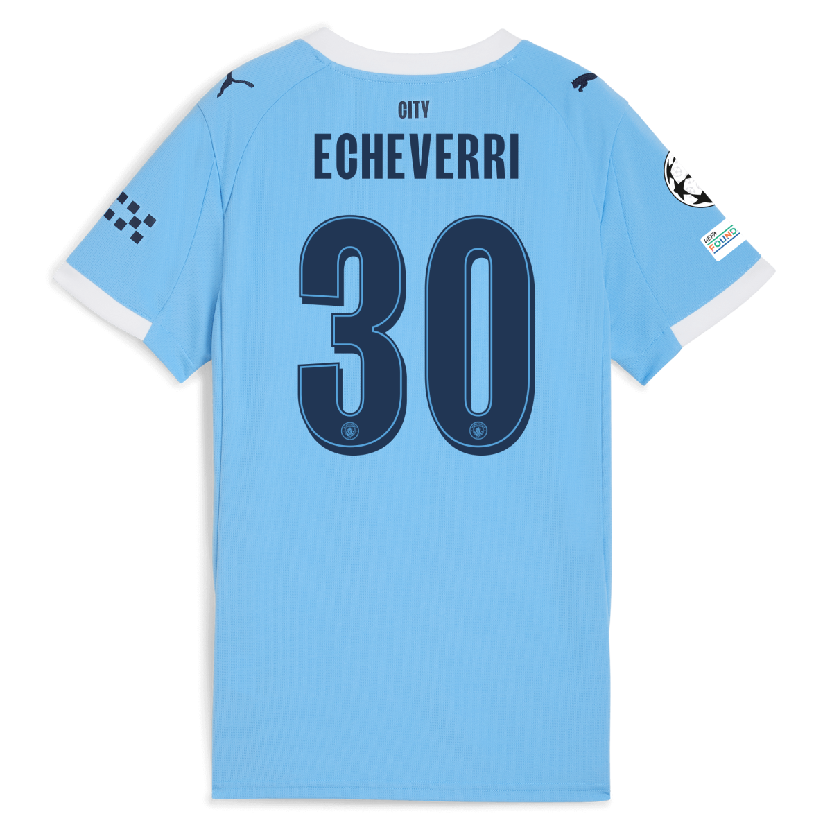 Manchester City womens manchester city man city champions league home jersey 202526 with echeverri 30 printing Collection - ManchesterCitystore.com