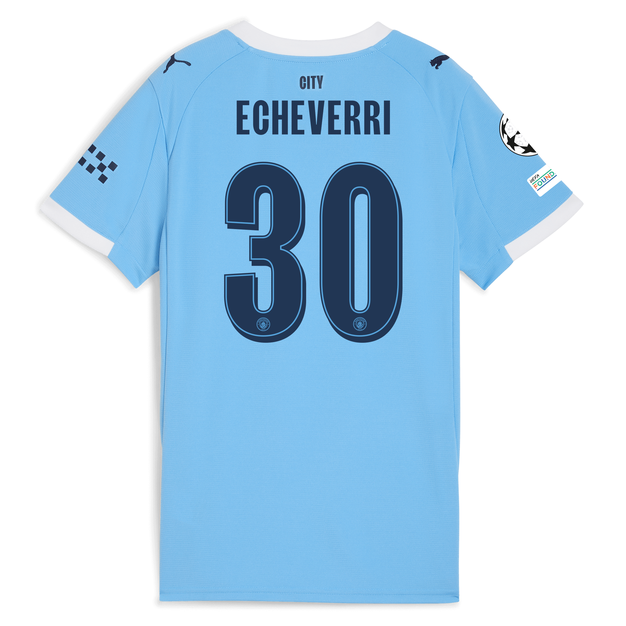 Manchester City womens manchester city man city champions league home jersey 202526 with echeverri 30 printing Collection - ManchesterCitystore.com