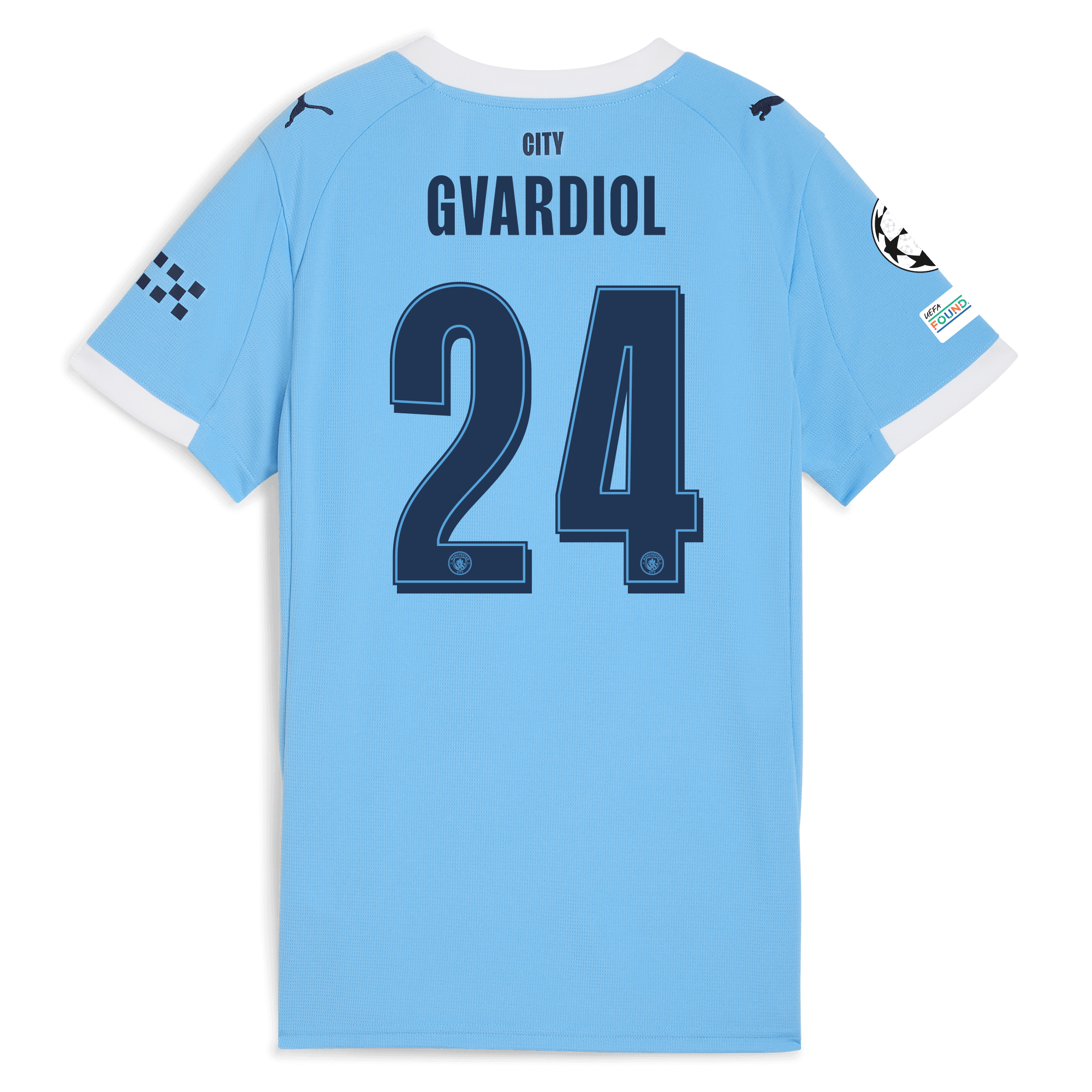 Manchester City womens manchester city man city champions league home jersey 202526 with gvardiol 24 printing Collection - ManchesterCitystore.com