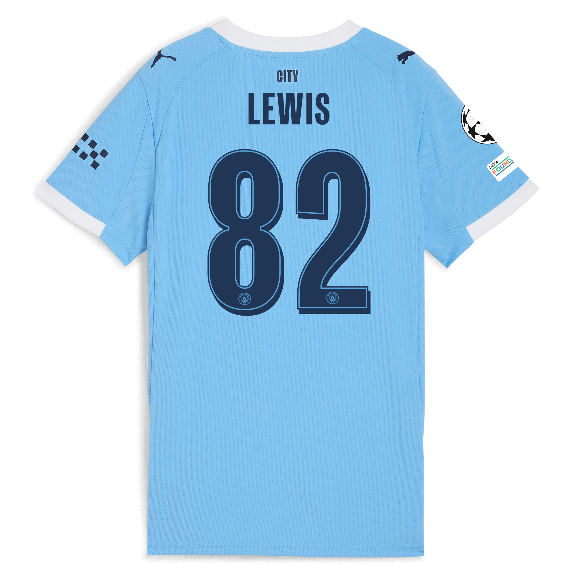 Manchester City womens manchester city man city champions league home jersey 202526 with lewis 82 printing Collection - ManchesterCitystore.com