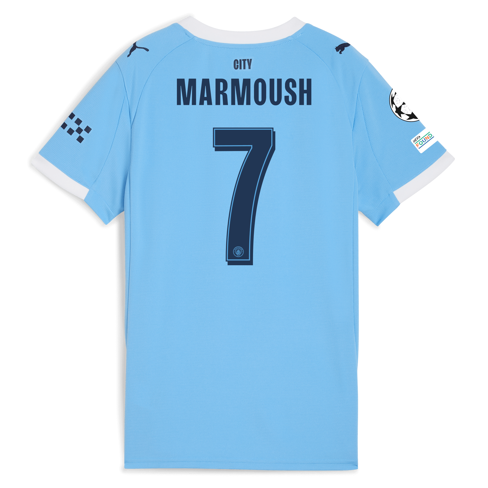 Manchester City womens manchester city man city champions league home jersey 202526 with marmoush 7 printing Collection - ManchesterCitystore.com