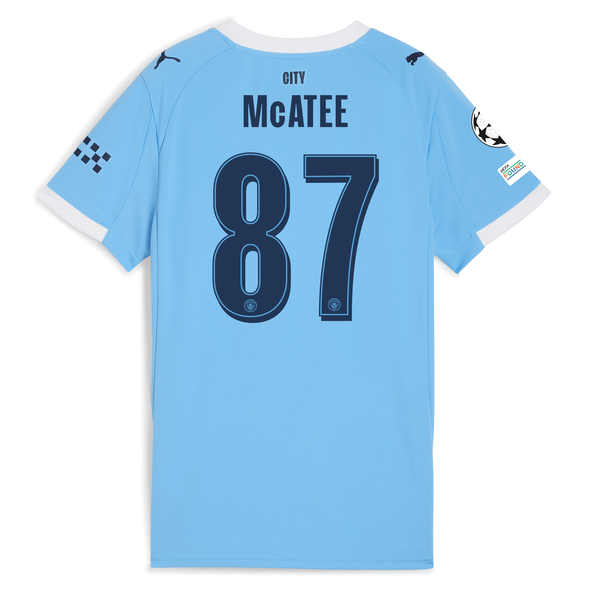 Manchester City womens manchester city man city champions league home jersey 202526 with mcatee 87 printing Collection - ManchesterCitystore.com