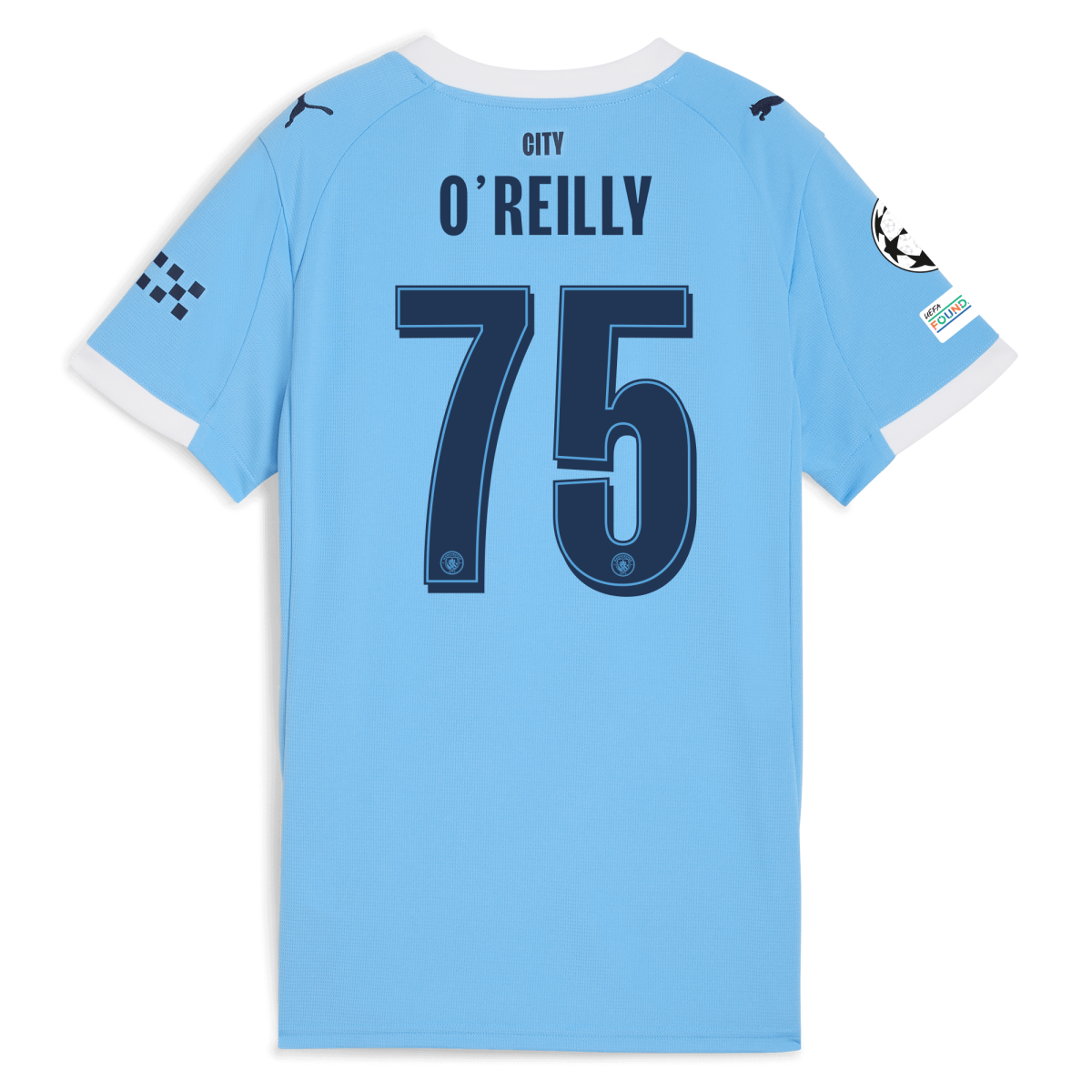 Manchester City womens manchester city man city champions league home jersey 202526 with oreilly 75 printing Collection - ManchesterCitystore.com