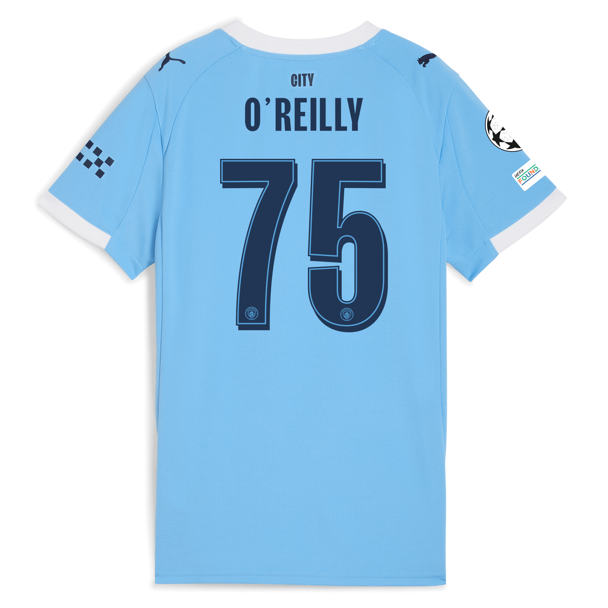 Manchester City womens manchester city man city champions league home jersey 202526 with oreilly 75 printing Collection - ManchesterCitystore.com