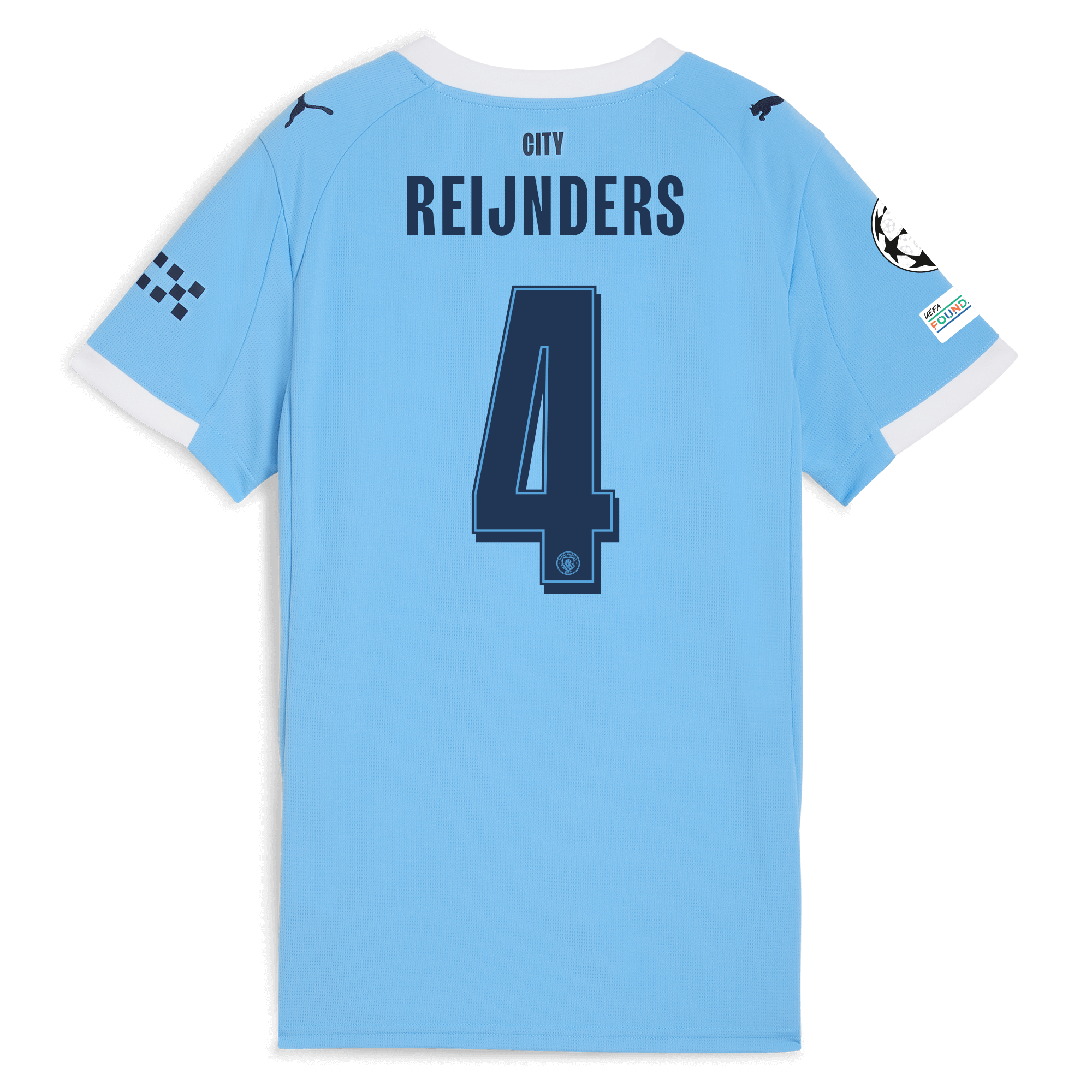 Manchester City womens manchester city man city champions league home jersey 202526 with reijnders 4 printing Collection - ManchesterCitystore.com